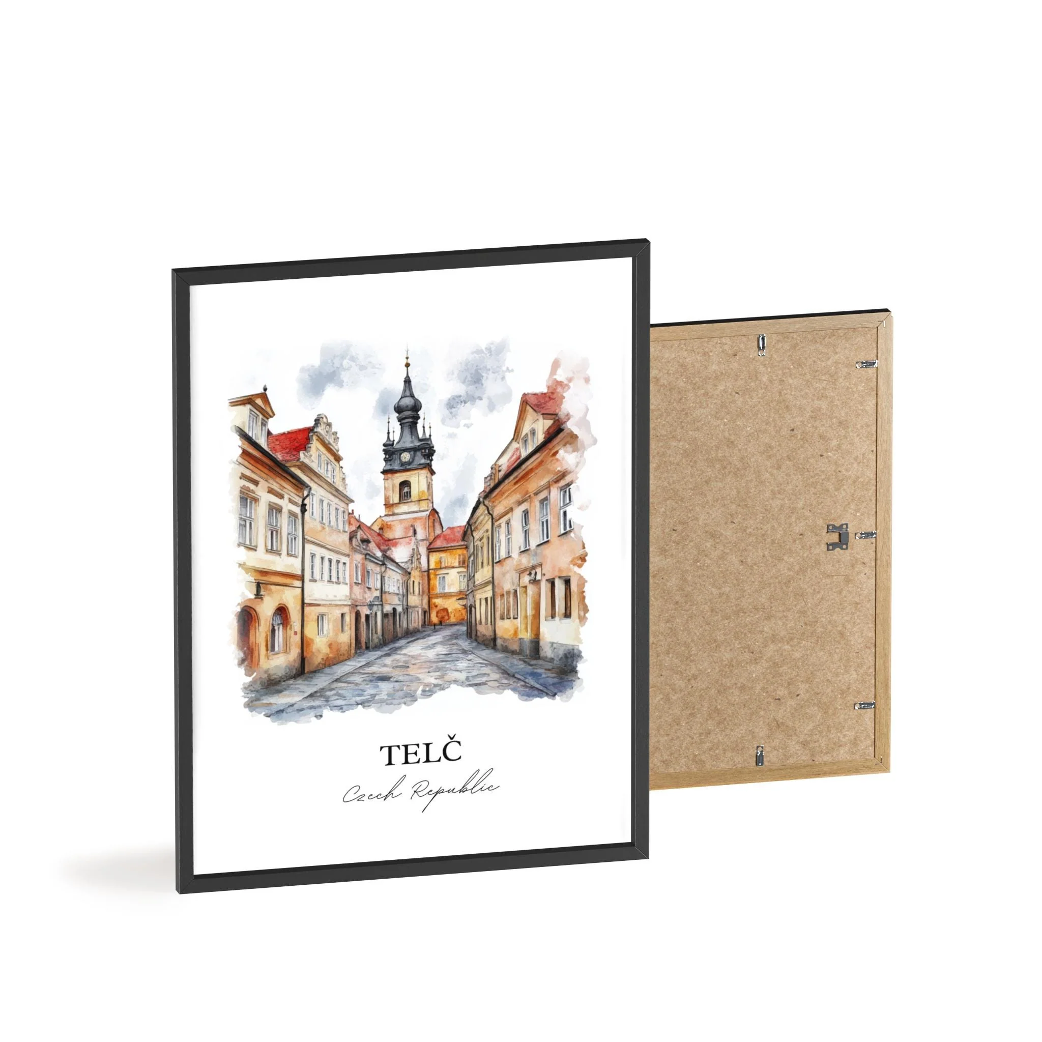 Telc, Czech Republic – Watercolor Art Print - Image 8