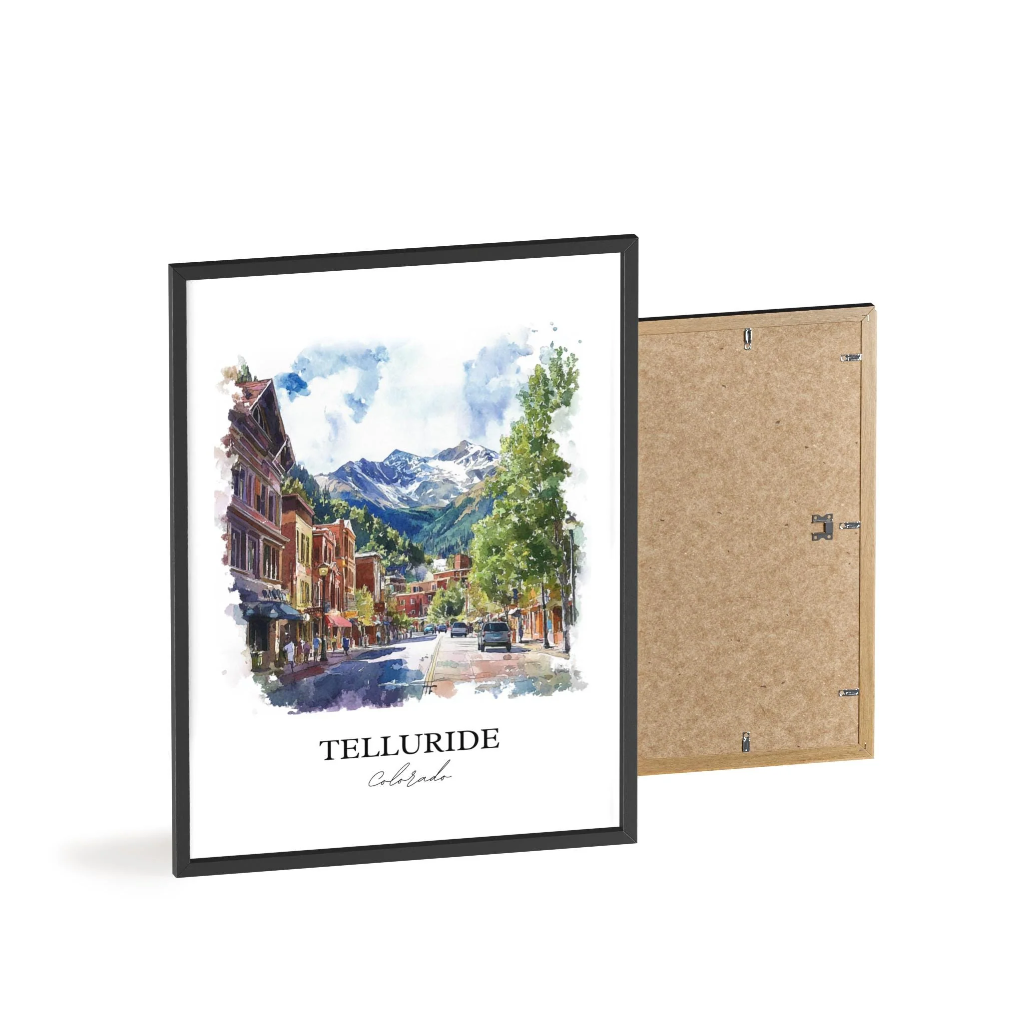 Telluride, Colorado, USA – Watercolor Art Print - Image 8