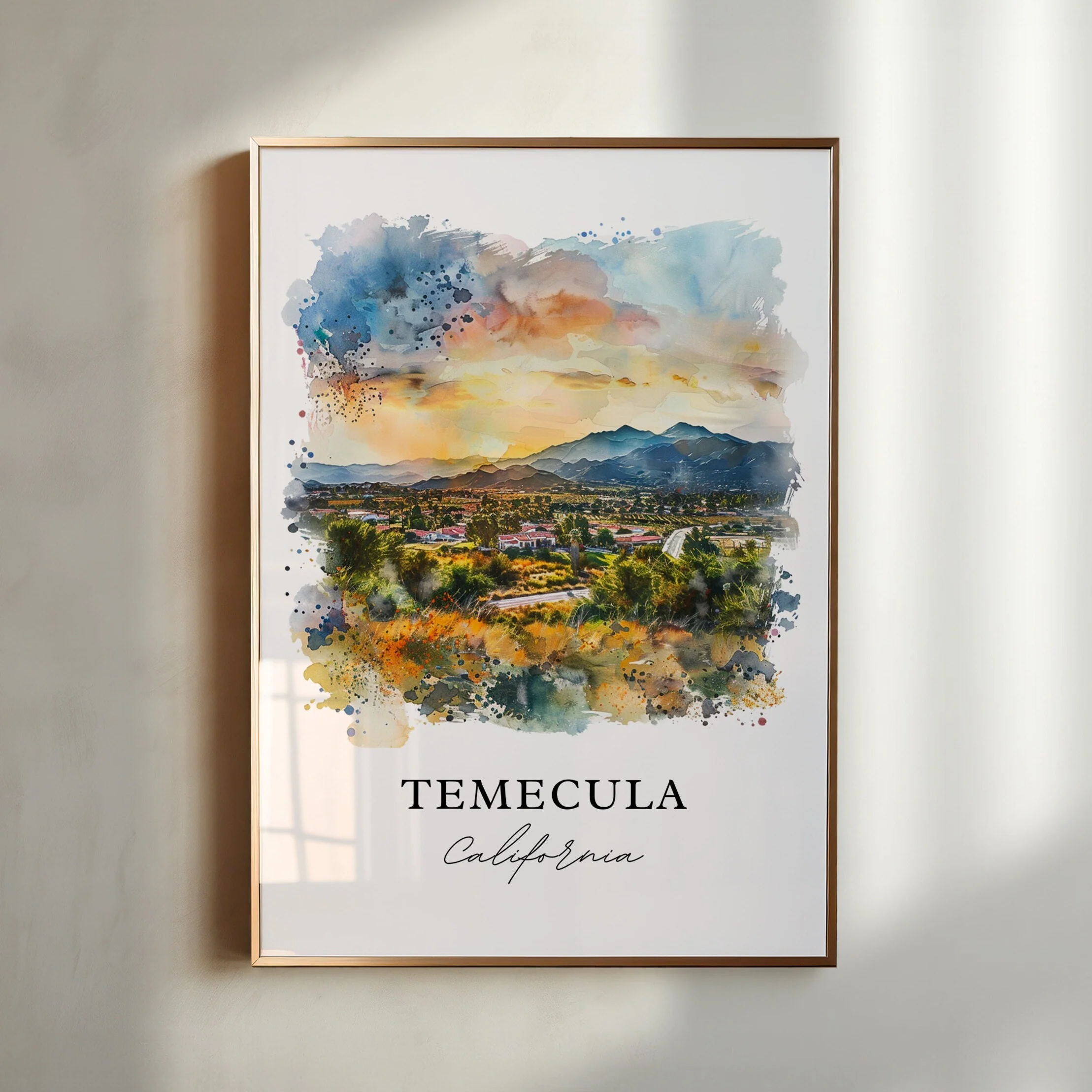 Temecula, USA – Watercolor Art Print