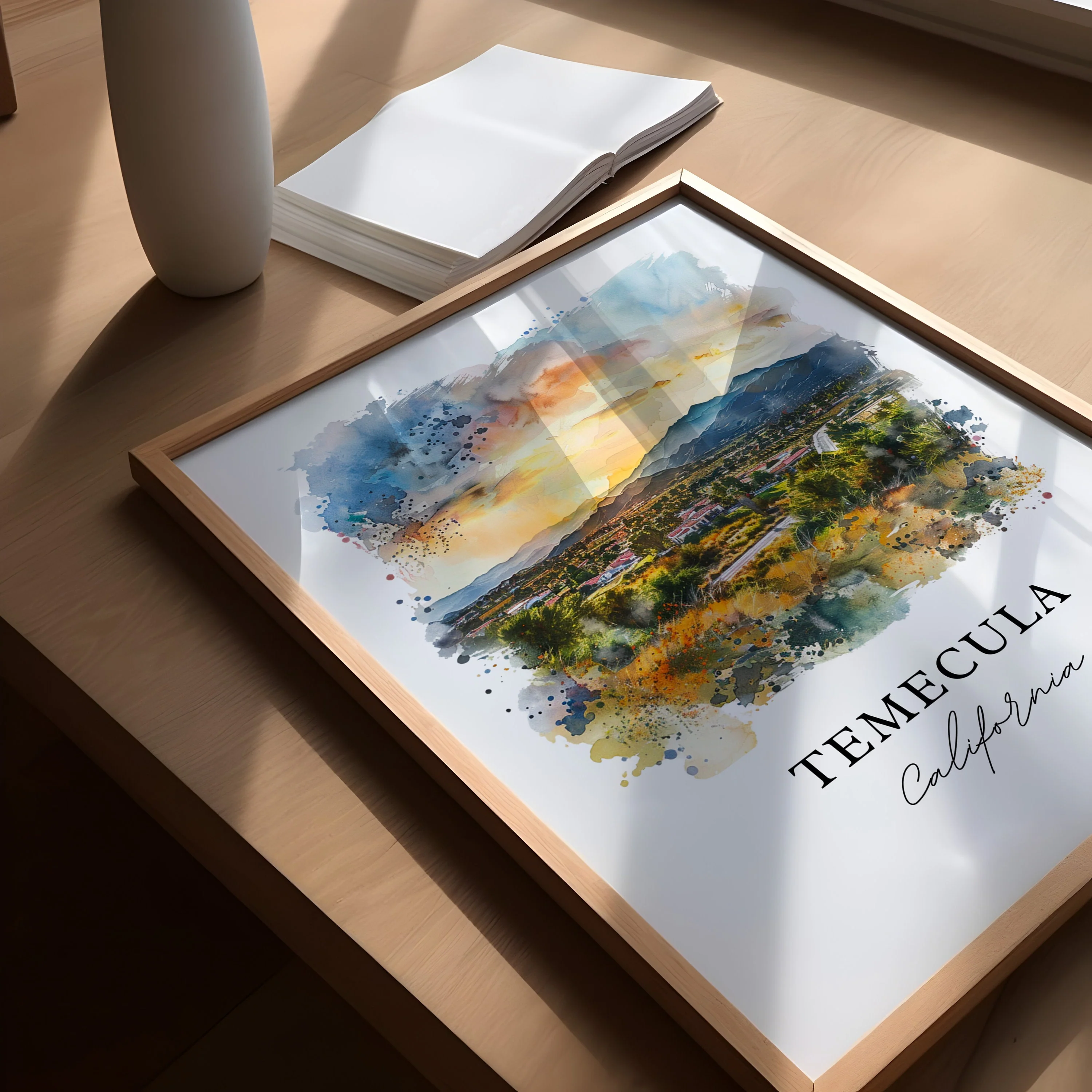 Temecula, USA – Watercolor Art Print - Image 3