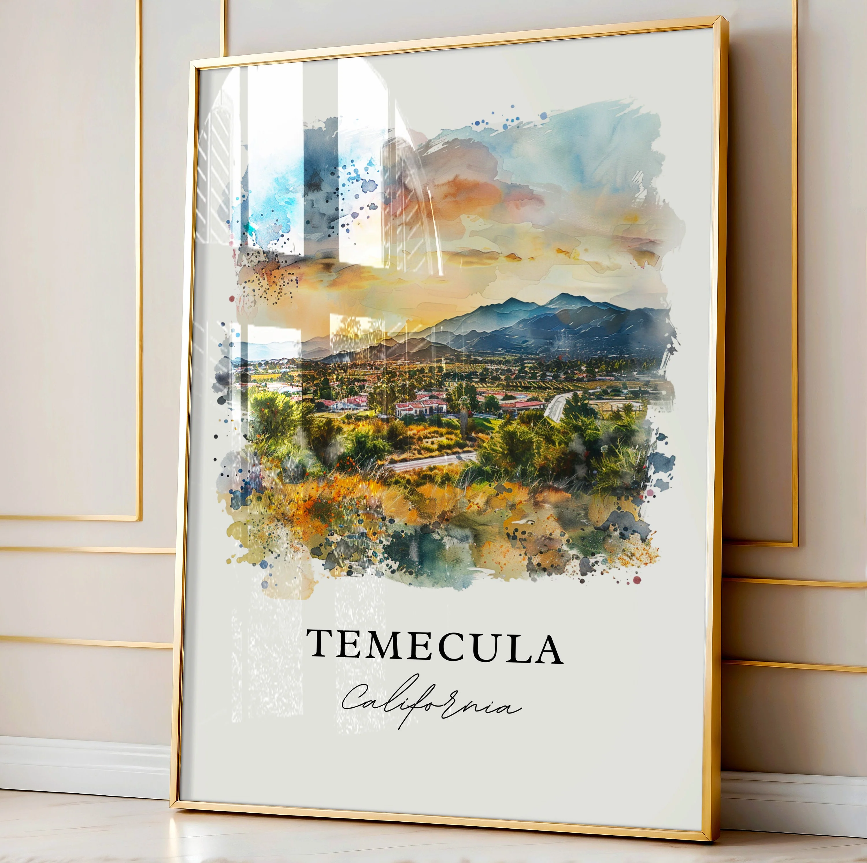 Temecula, USA – Watercolor Art Print - Image 4