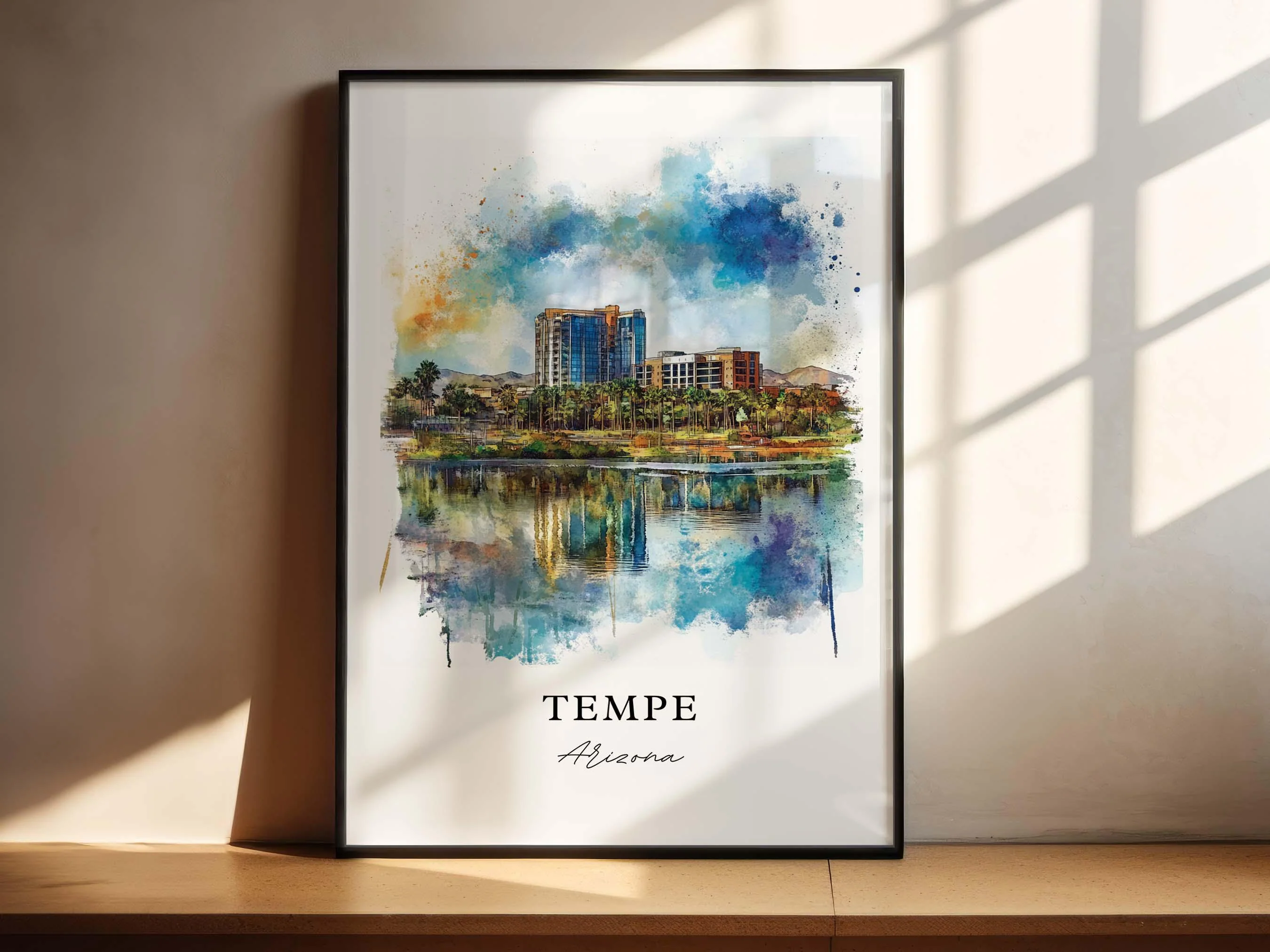 Tempe, Arizona – Watercolor Art Print - Image 3