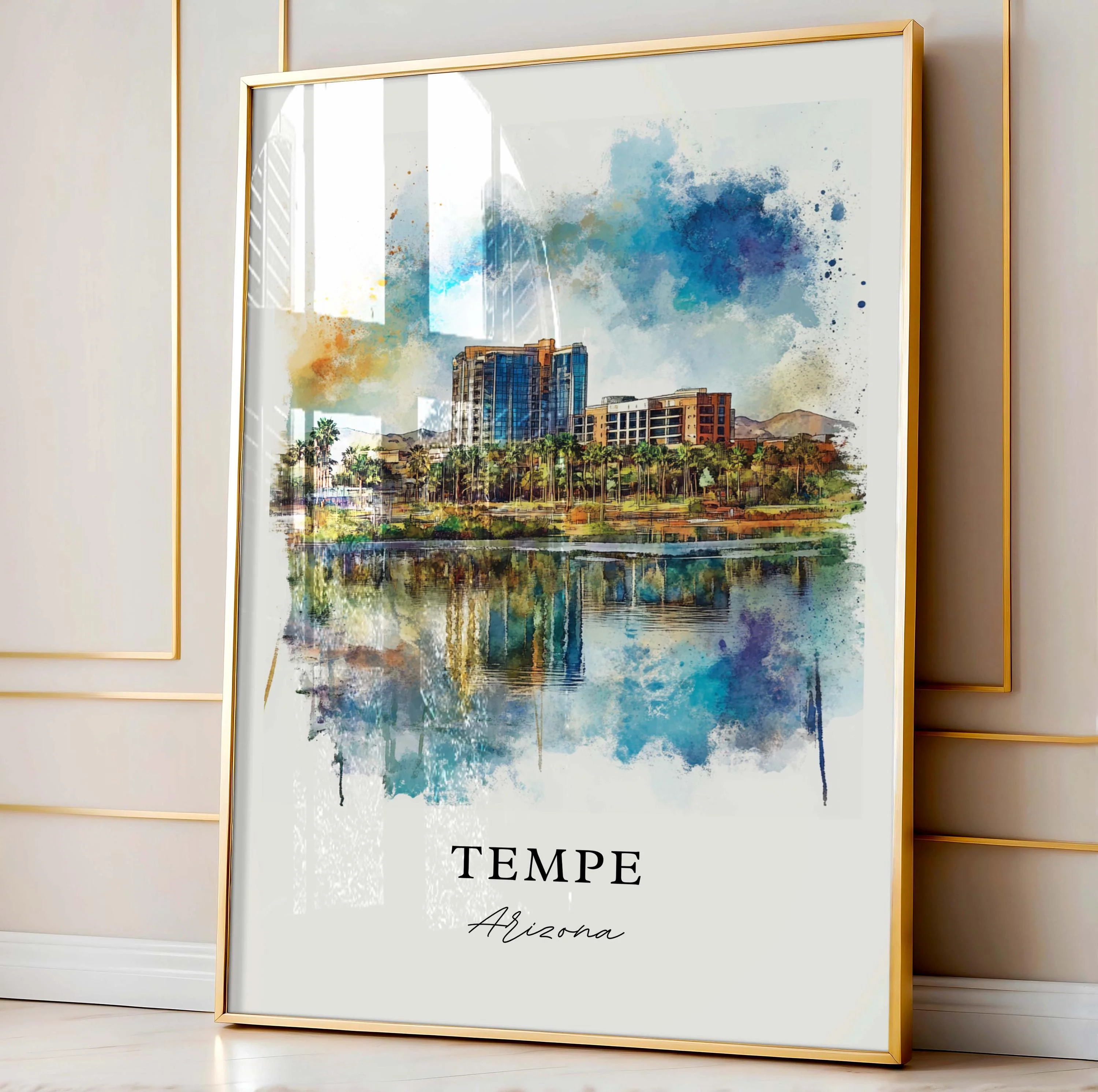 Tempe, Arizona – Watercolor Art Print - Image 4