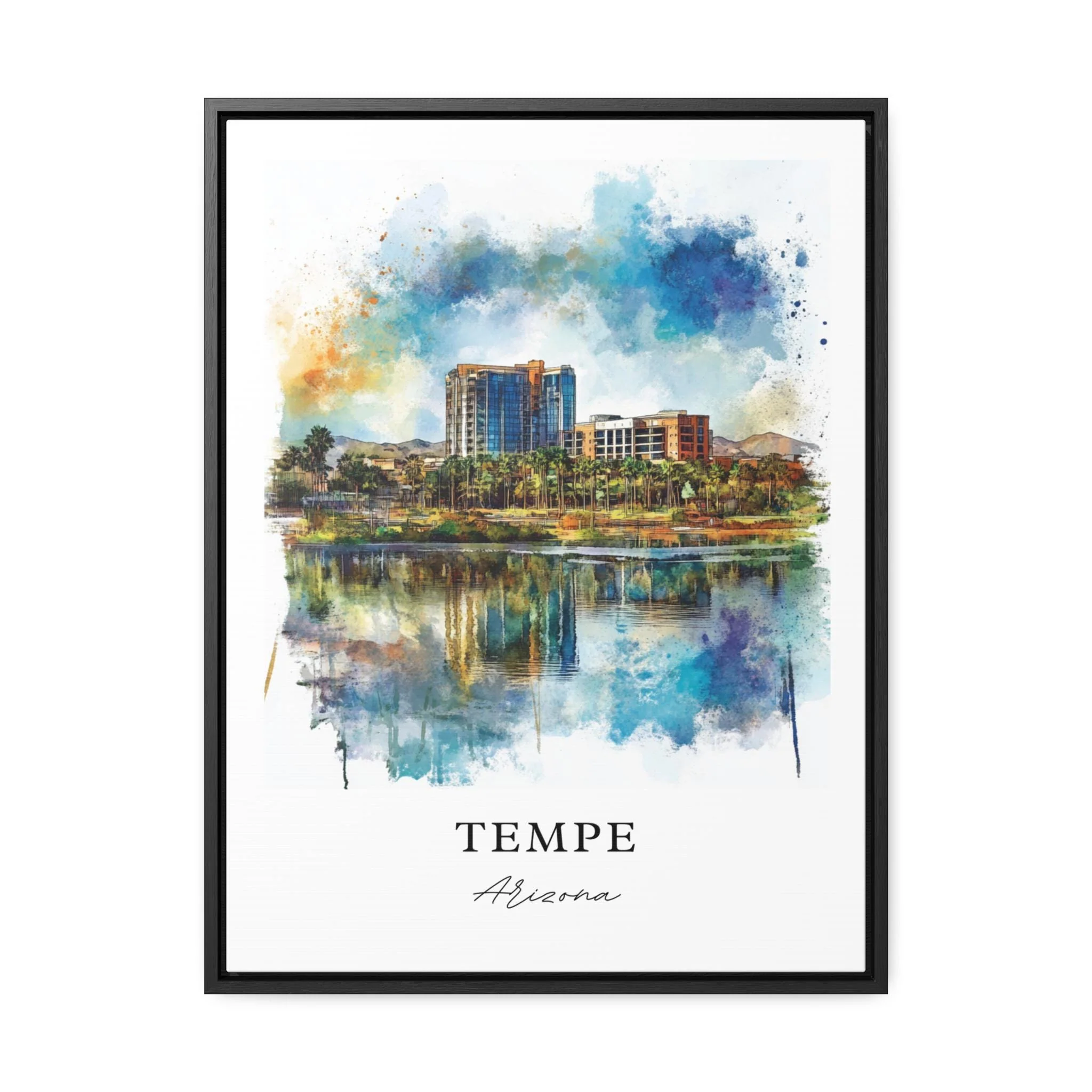 Tempe, Arizona, USA – Watercolor Art Print - Image 5