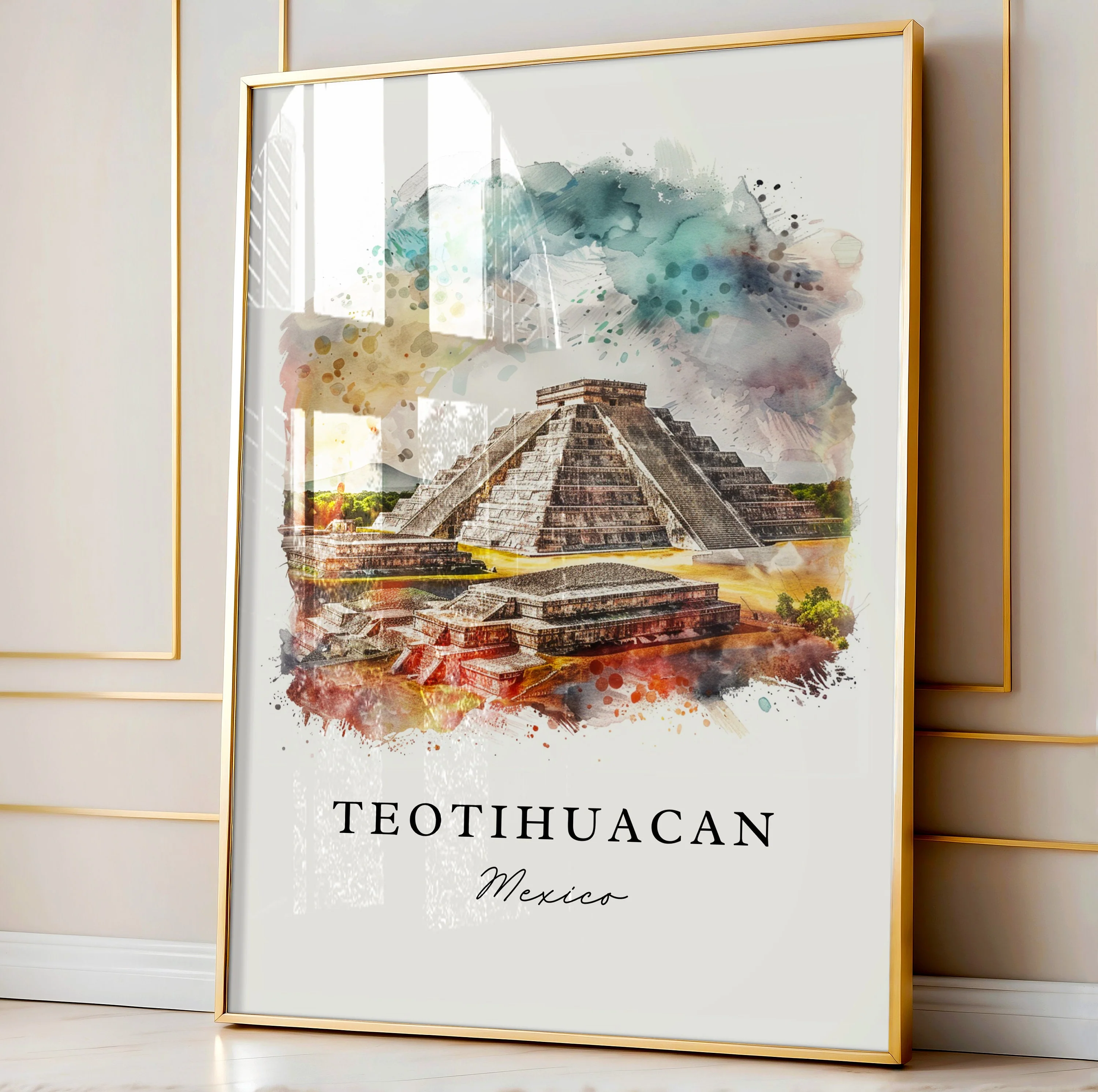 Teotihuacán, Mexico – Watercolor Art Print - Image 4