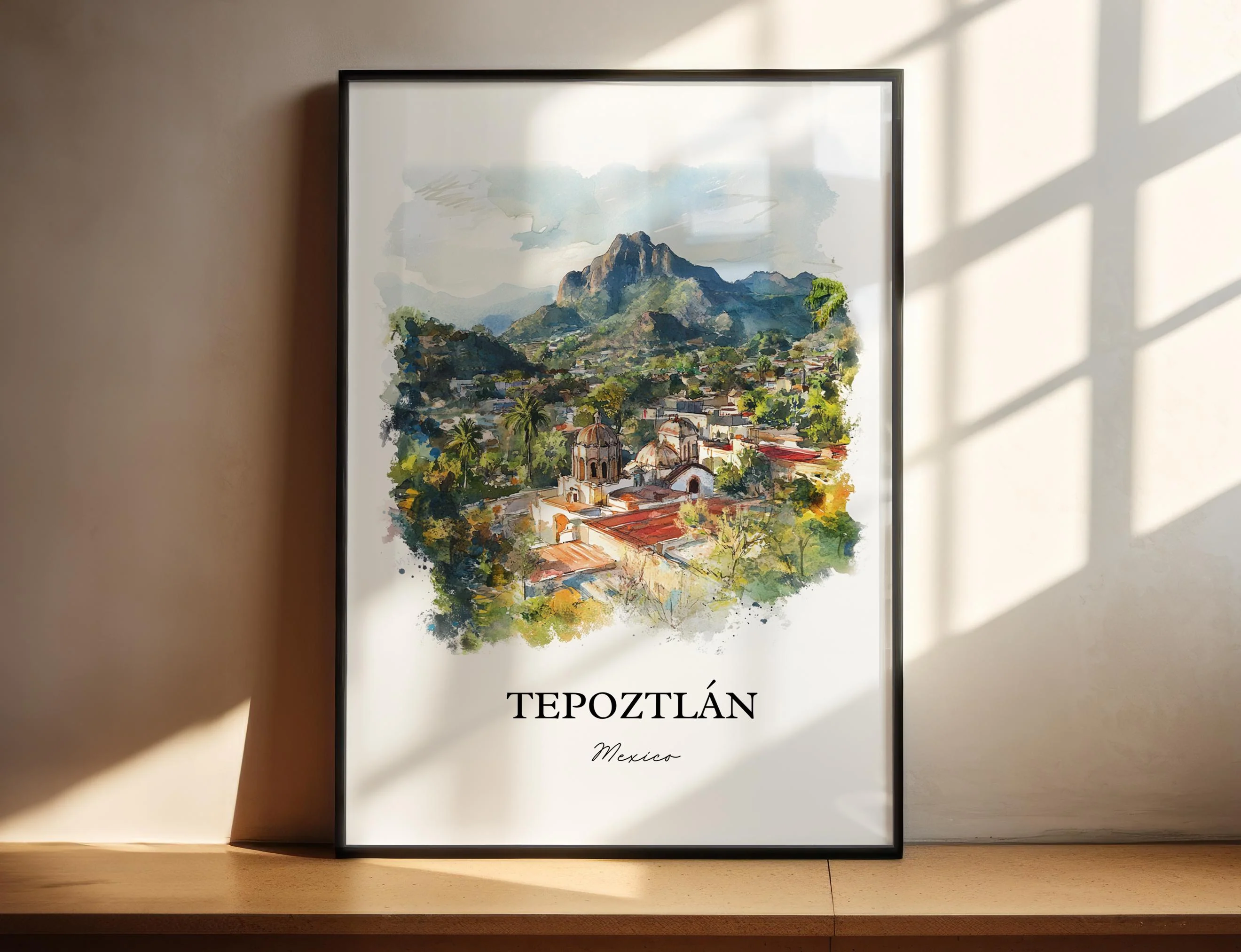 Tepoztlán, Mexico – Watercolor Art Print