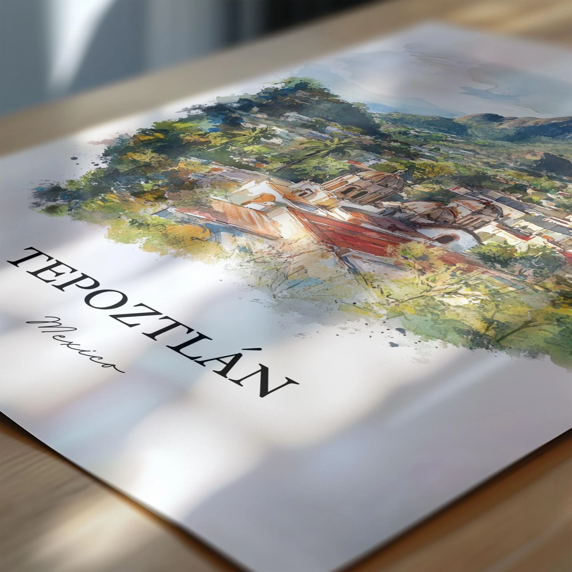 Tepoztlán, Mexico – Watercolor Art Print - Image 2