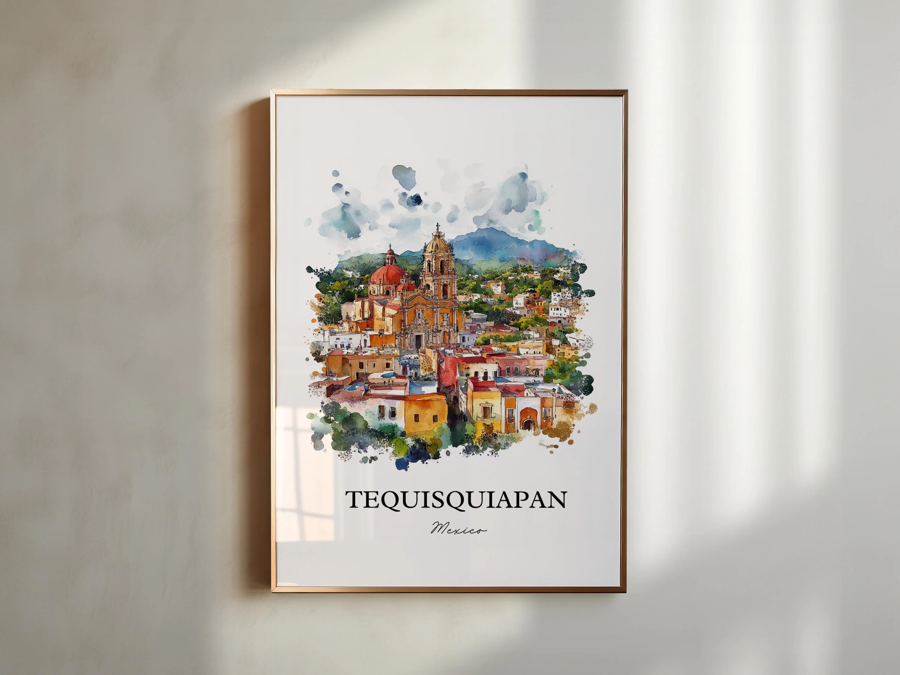 Tequisquiapan, Mexico – Watercolor Art Print - Image 3