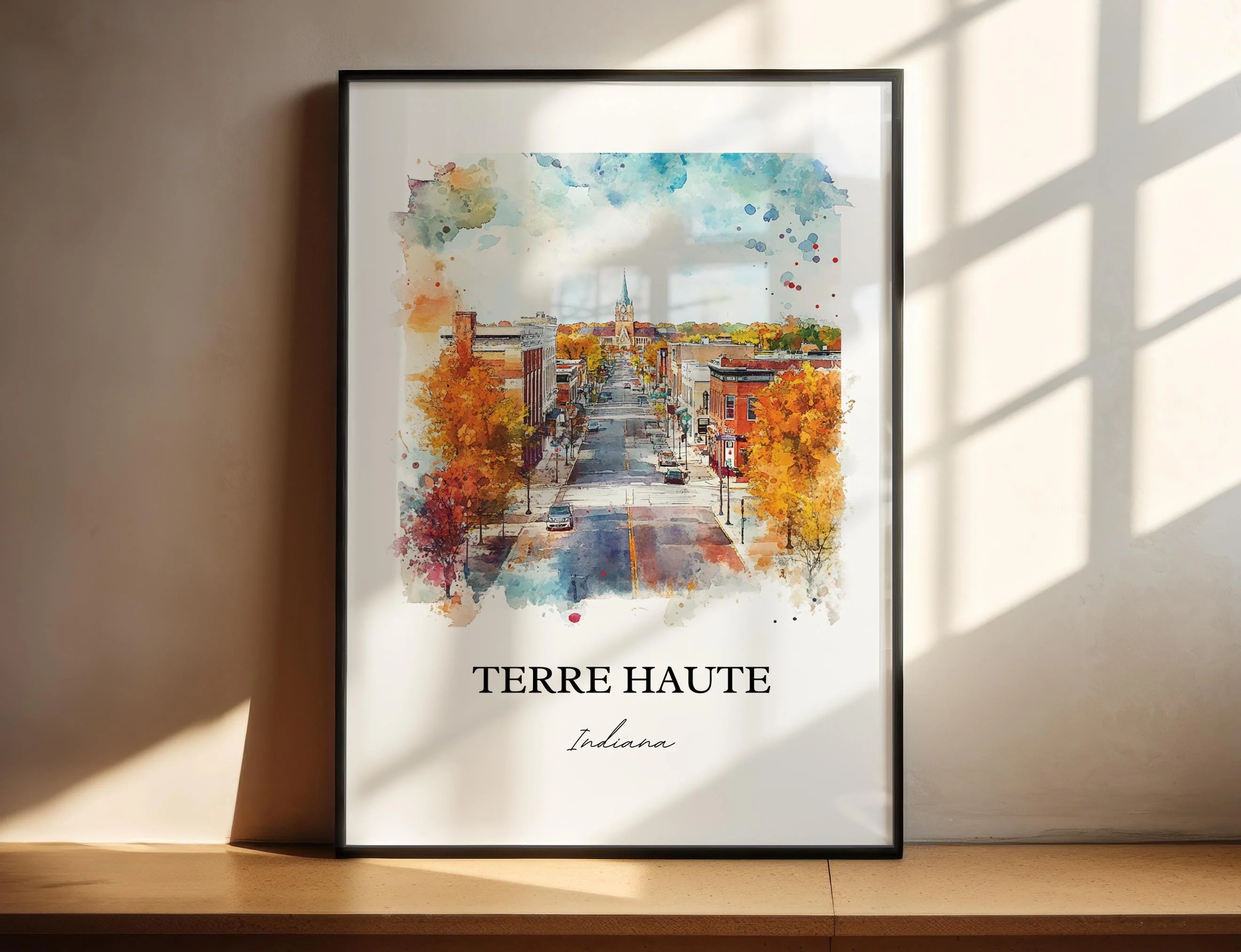 Terre Haute, Indiana – Watercolor Art Print - Image 4