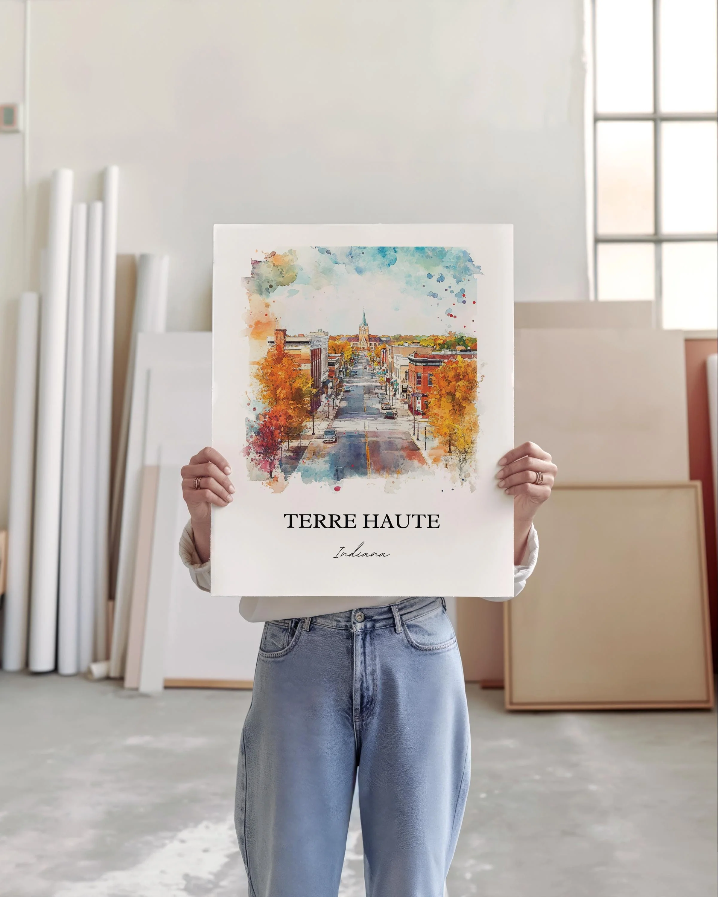 Terre Haute, Indiana – Watercolor Art Print - Image 6