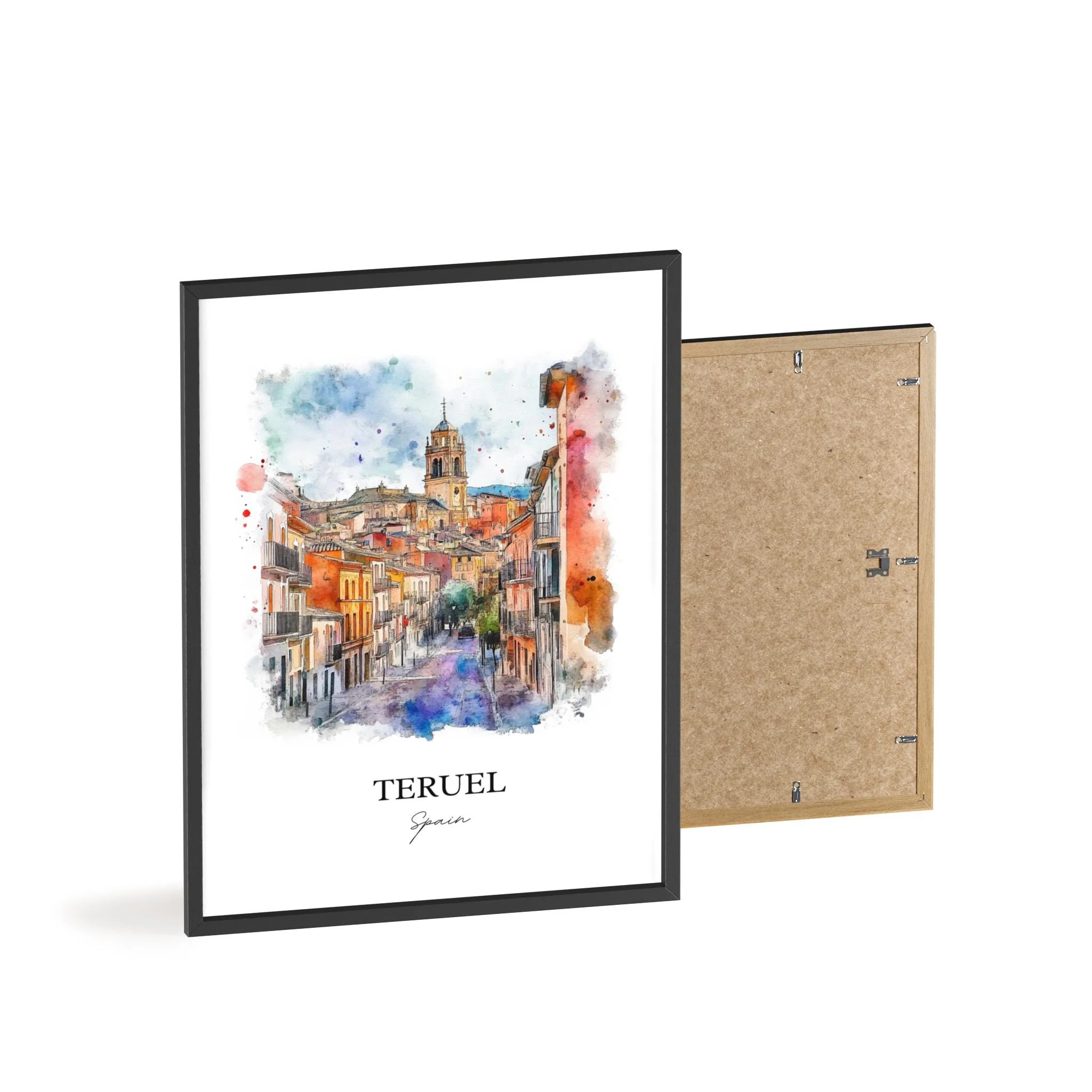 Teruel, Spain – Watercolor Art Print - Image 8