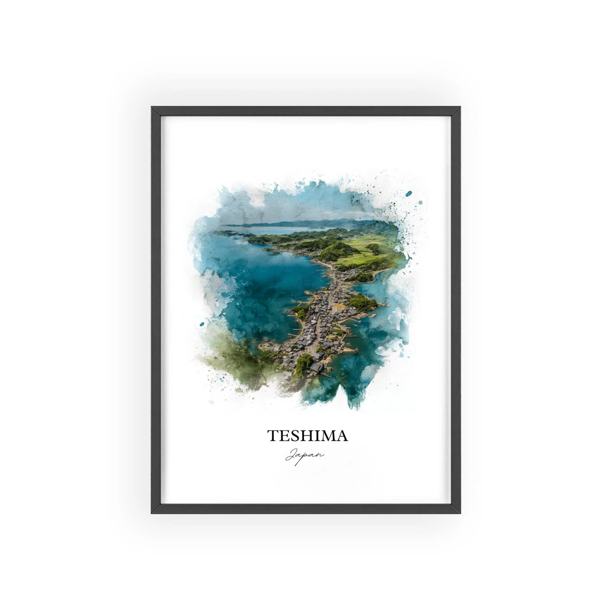 Teshima, Japan – Watercolor Art Print - Image 10