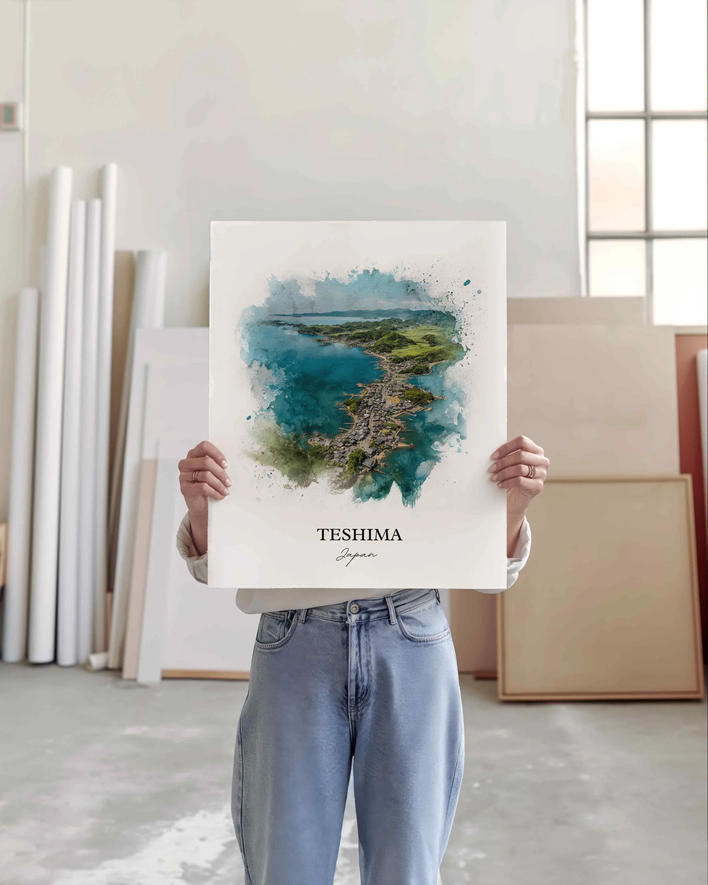 Teshima, Japan – Watercolor Art Print - Image 3