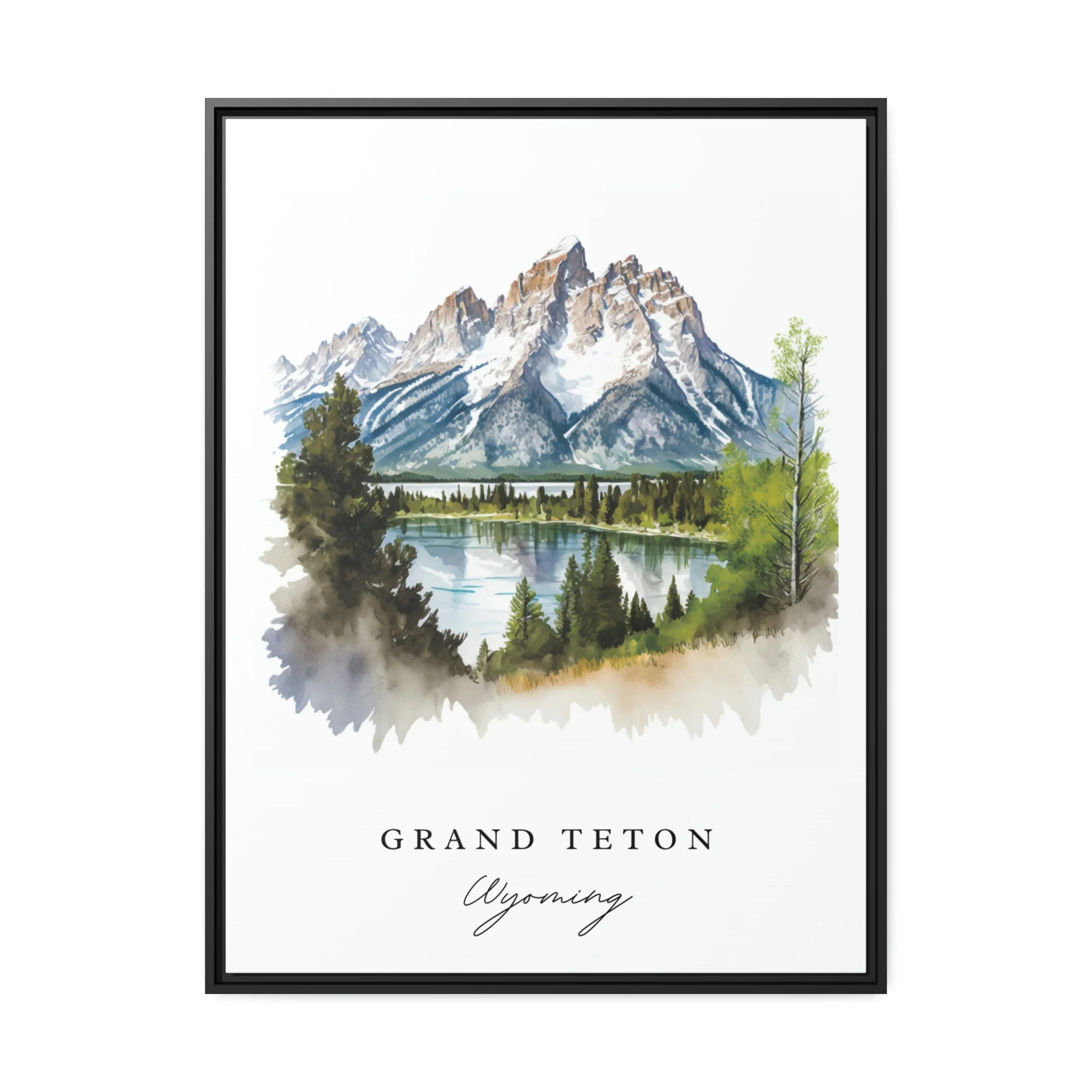 Tetons, Wyoming – Watercolor Art Print