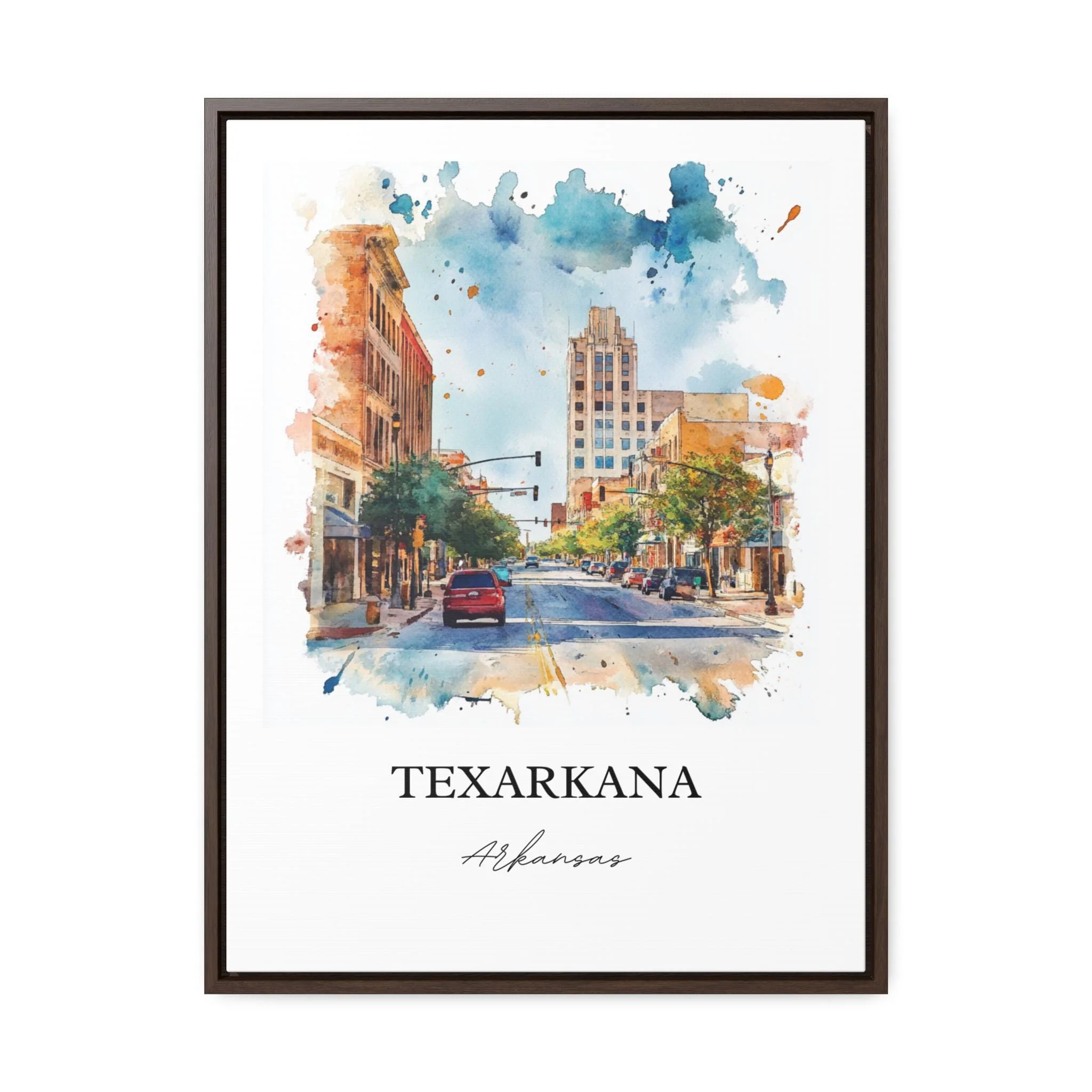Texarkana, Arkansas, USA – Watercolor Art Print - Image 7