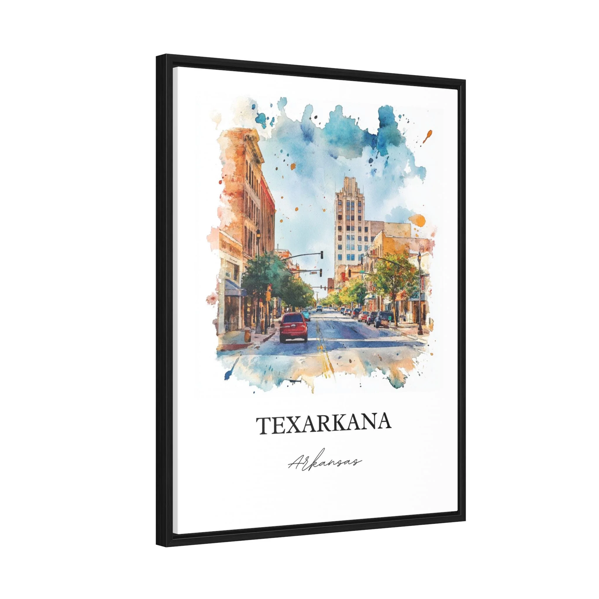 Texarkana, Arkansas, USA – Watercolor Art Print - Image 8