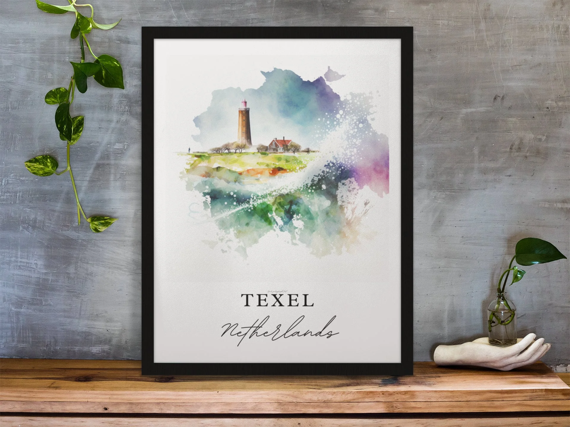 Texel, Netherlands – Watercolor Art Print