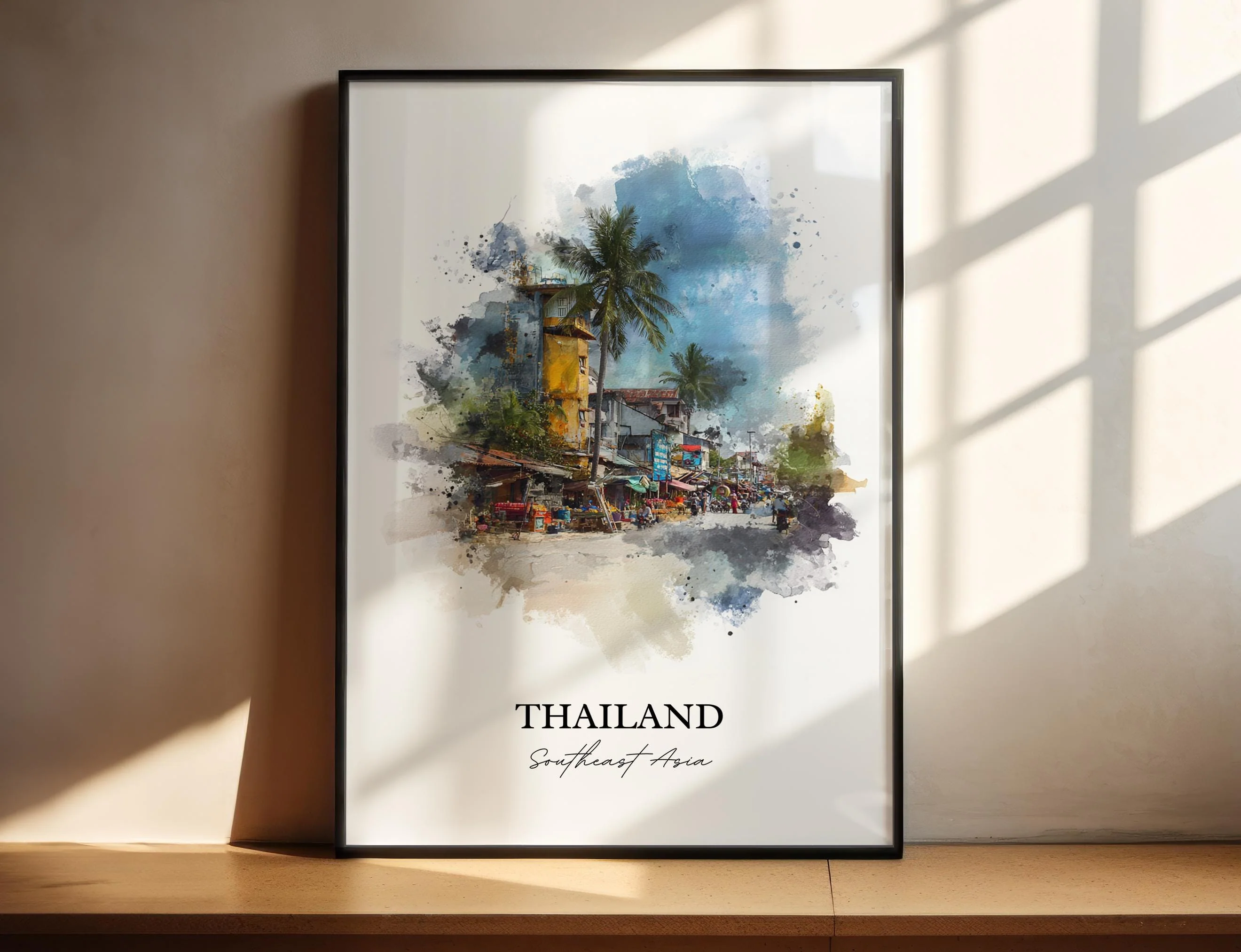 Thailand, Thailand – Watercolor Art Print