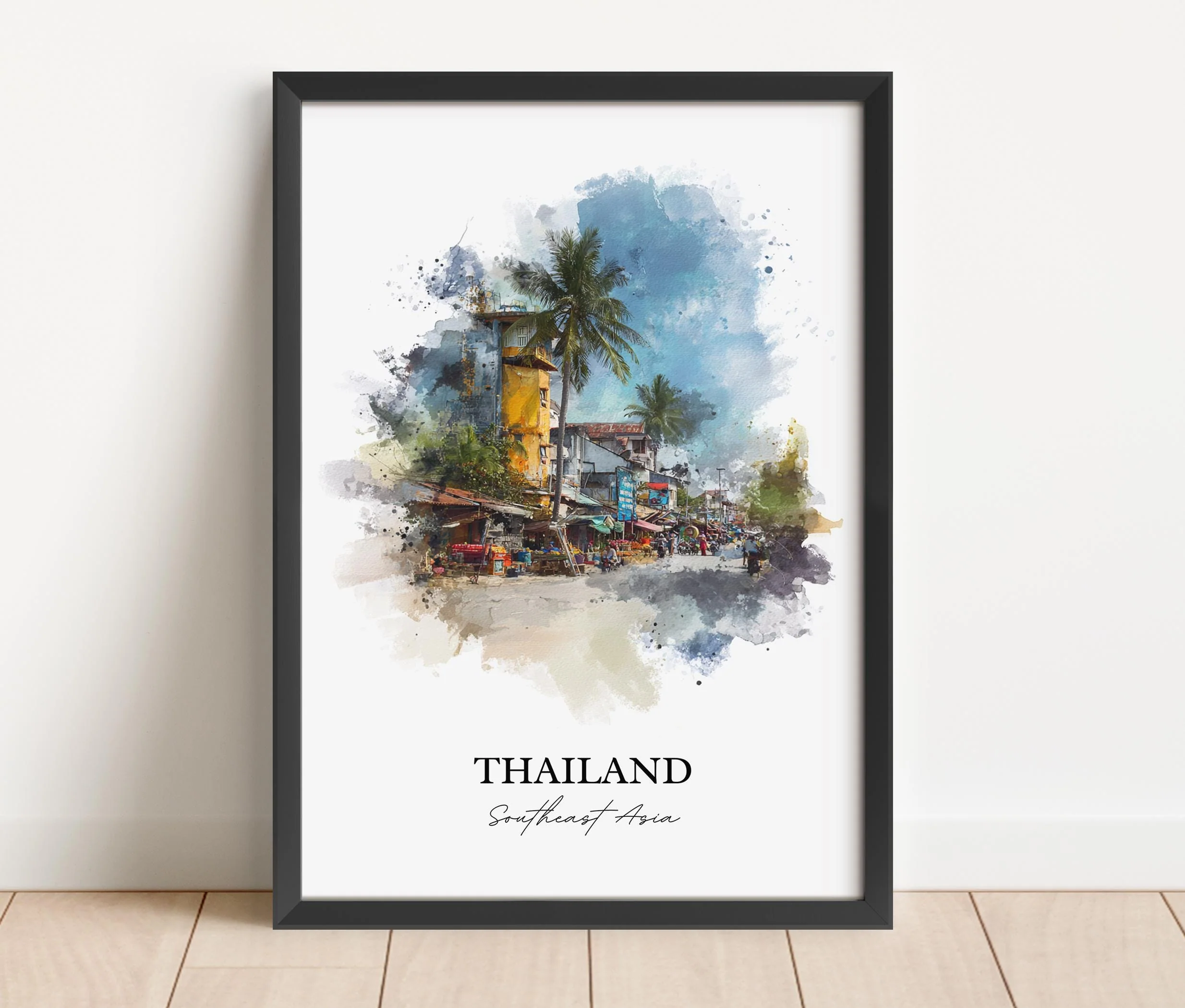 Thailand, Thailand – Watercolor Art Print - Image 4