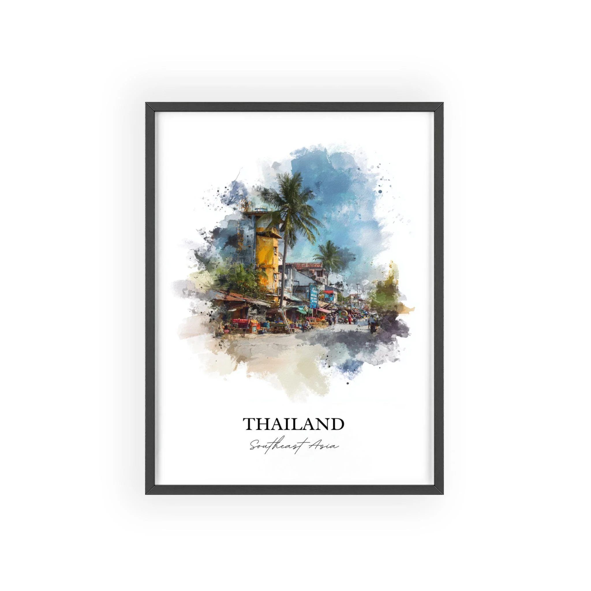 Thailand, Thailand – Watercolor Art Print - Image 7