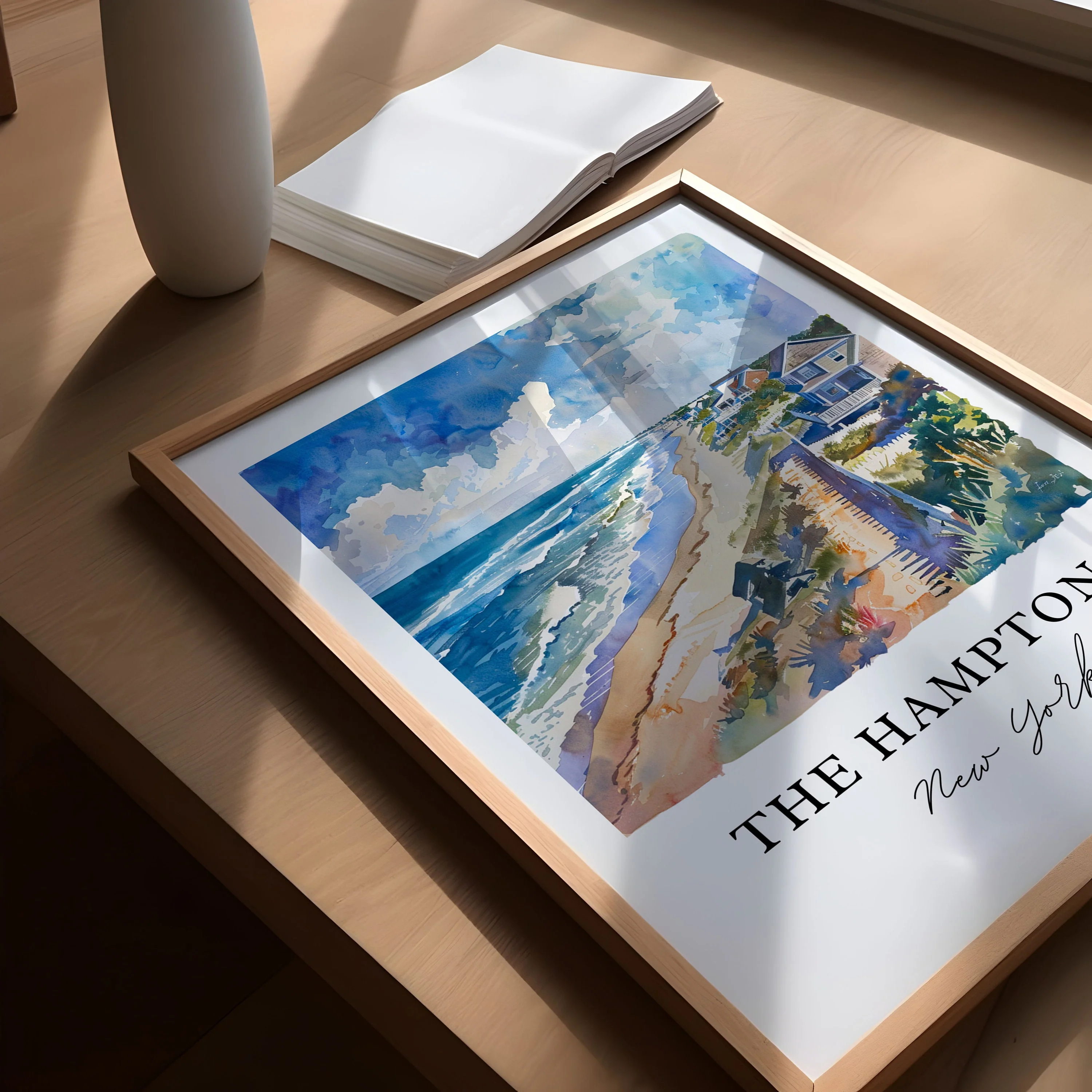 Hamptons, NY, USA – Watercolor Art Print - Image 3
