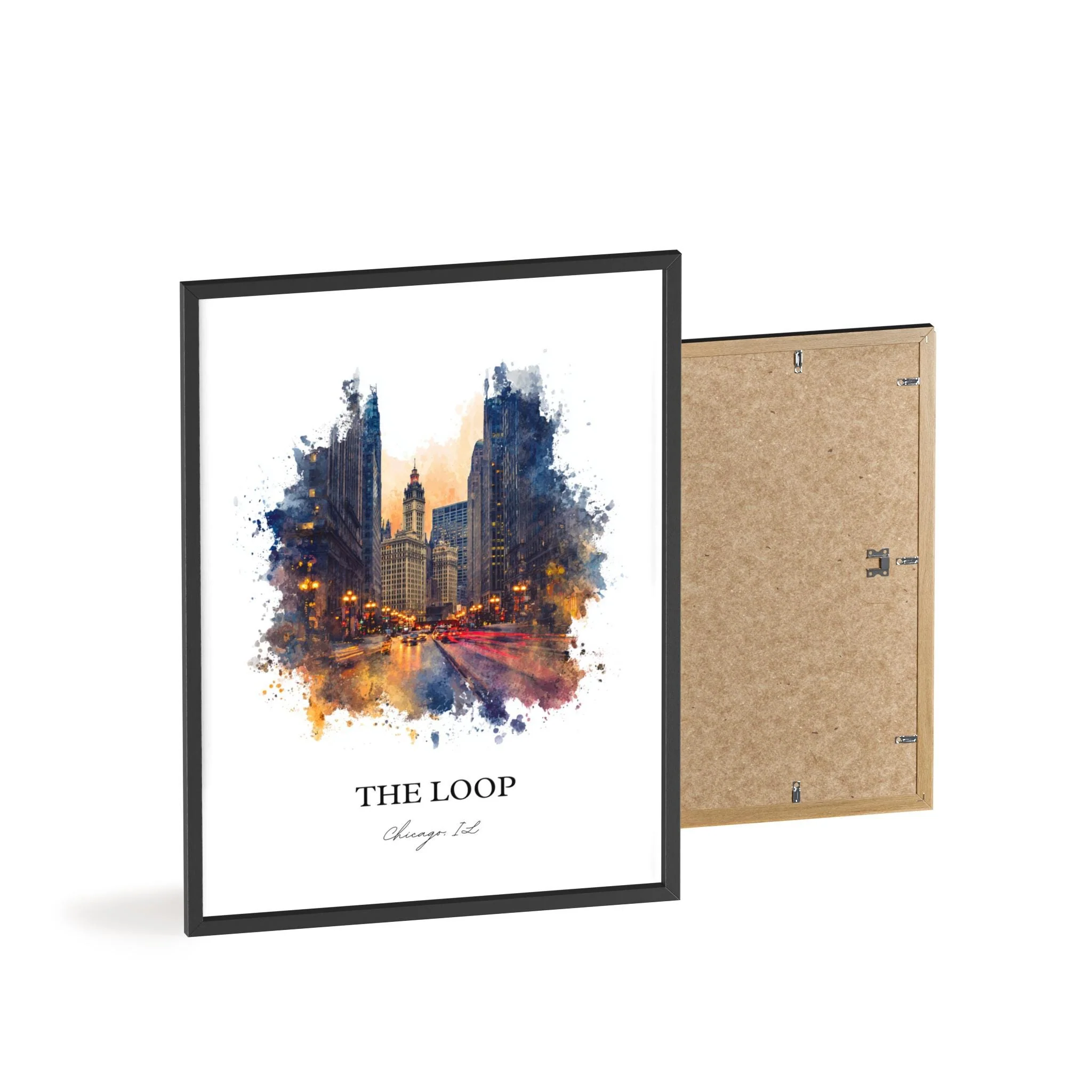 The Loop, Chicago Illinois – Watercolor Art Print - Image 10