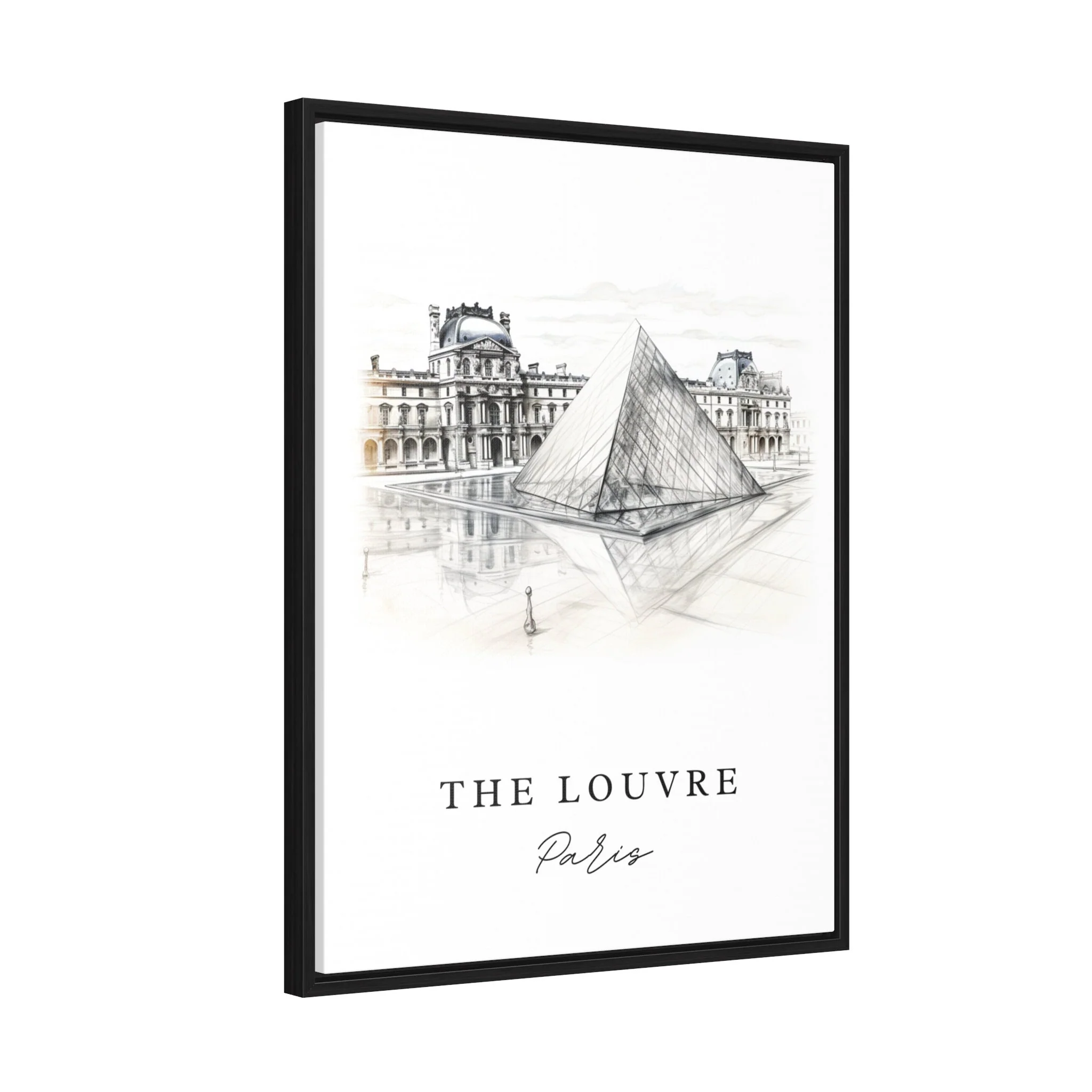 Louvre, Paris, France – Watercolor Art Print - Image 7
