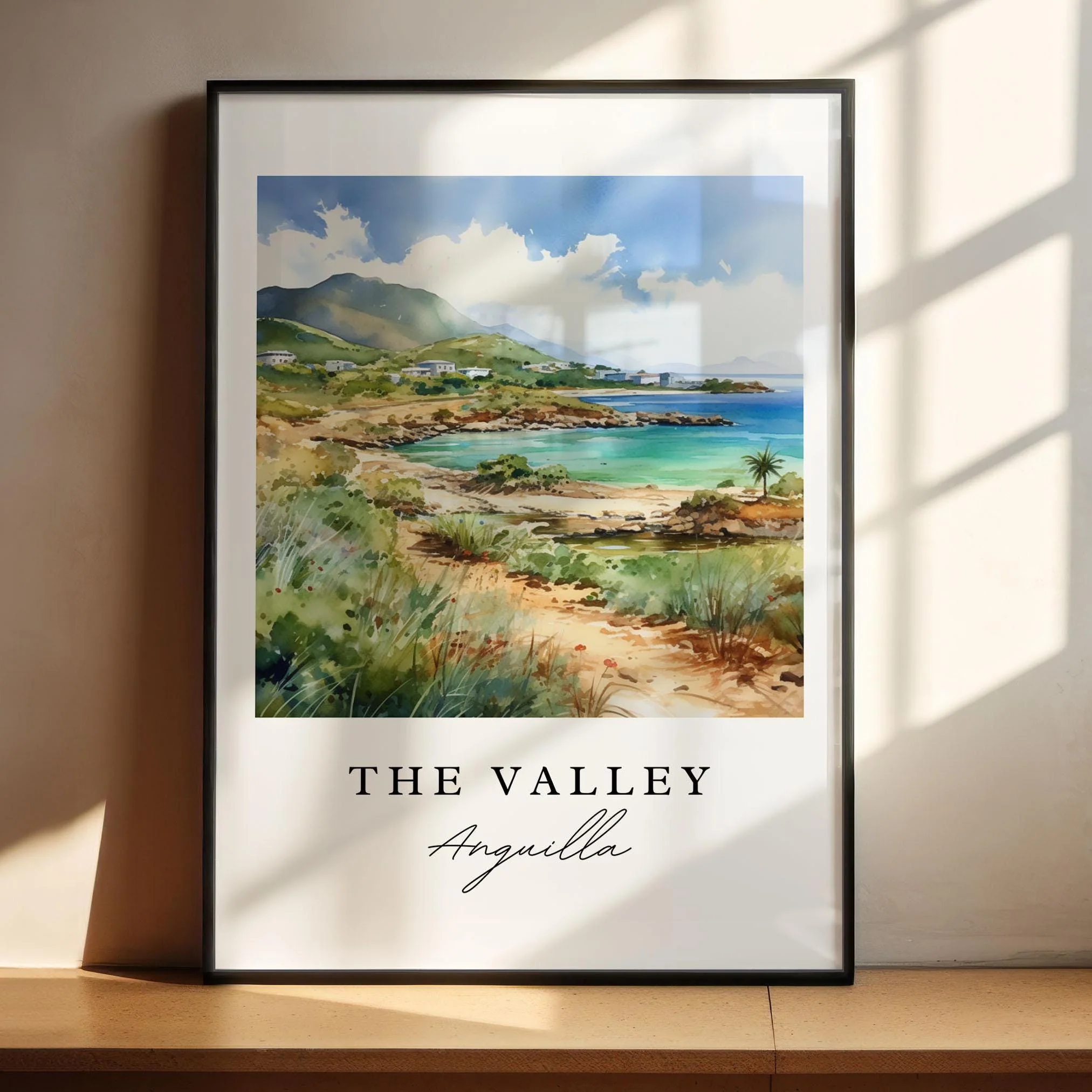 The Valley, Anguilla – Watercolor Art Print - Image 3