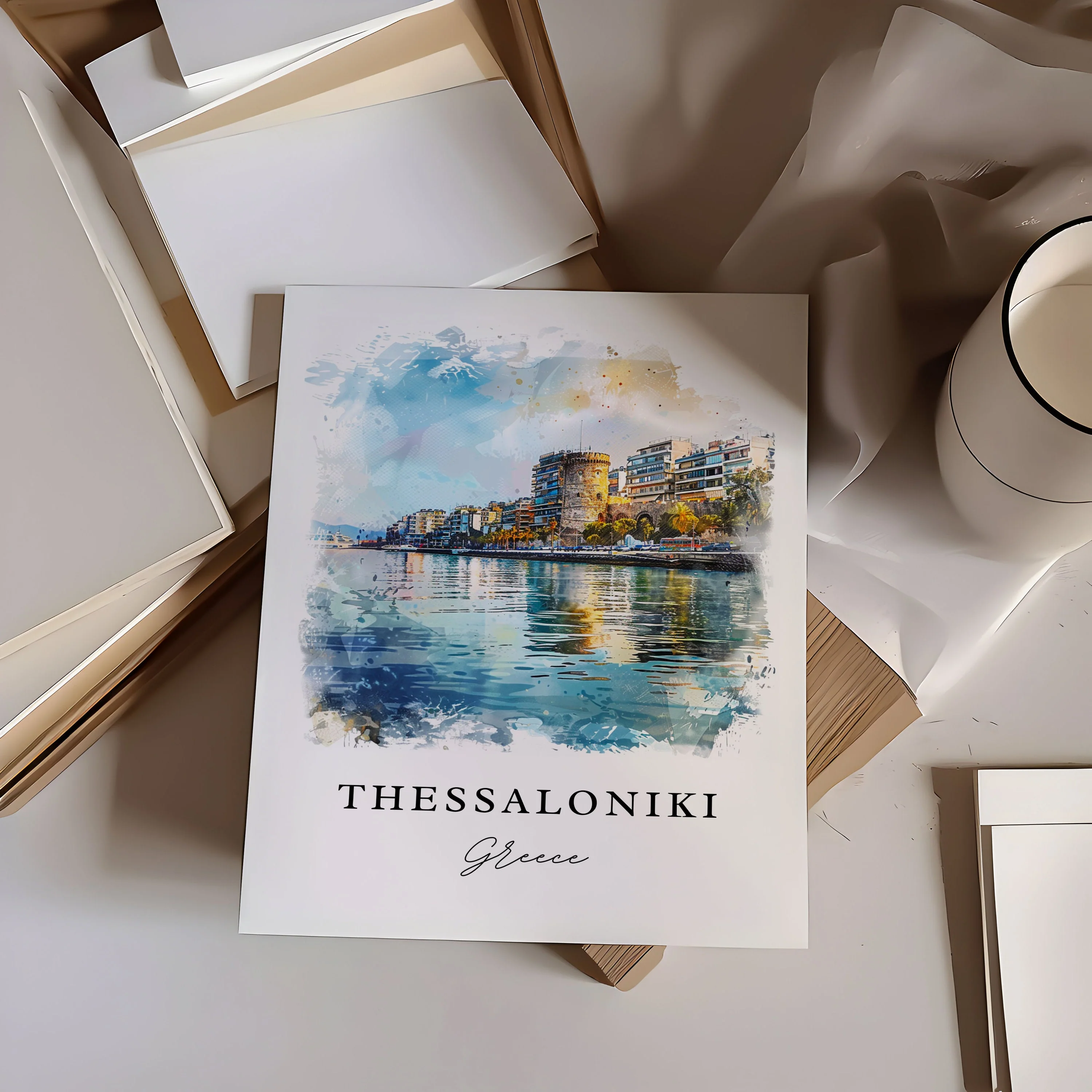 Thessaloniki, Greece – Watercolor Art Print - Image 2