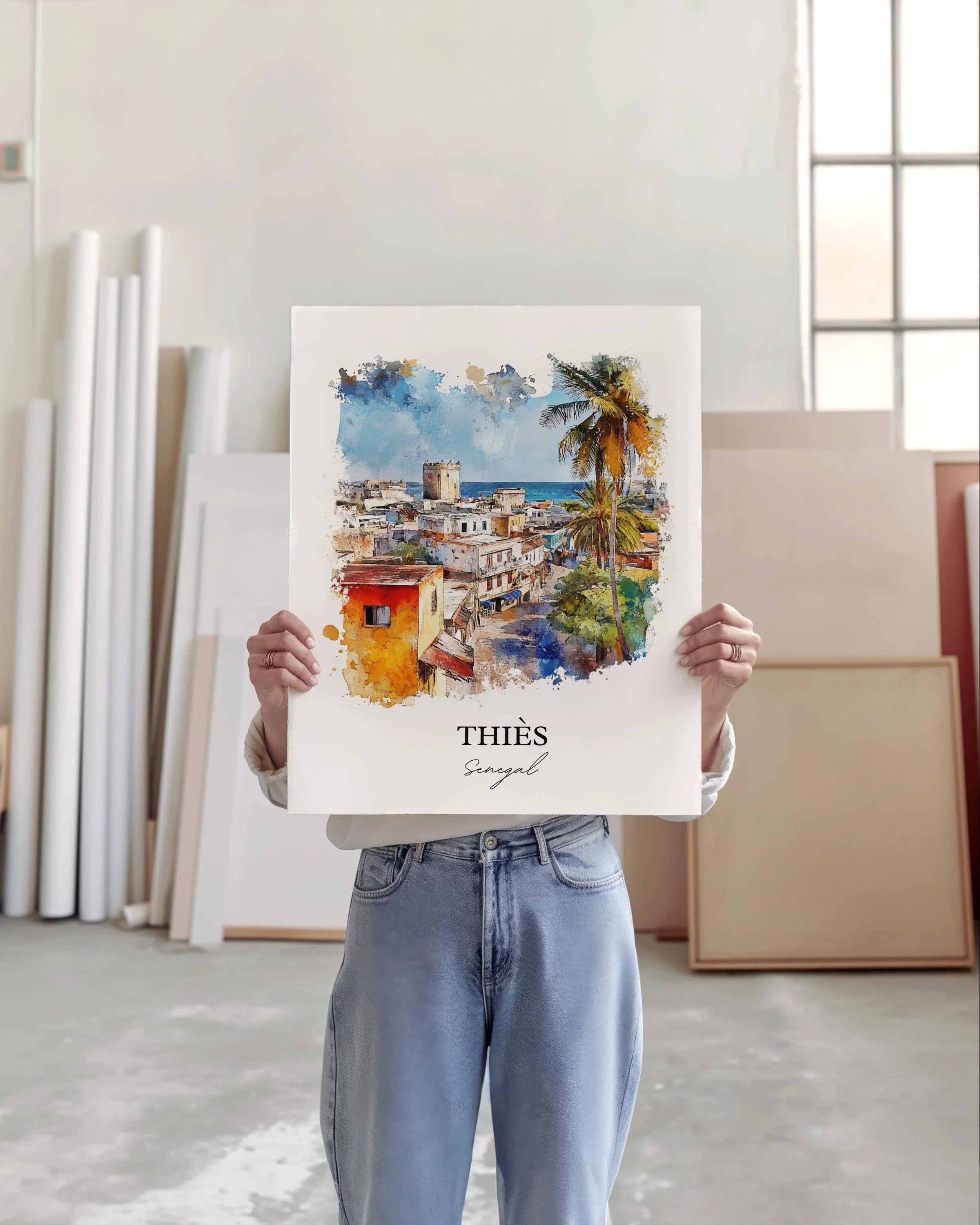 Thiés, Senegal – Watercolor Art Print - Image 5