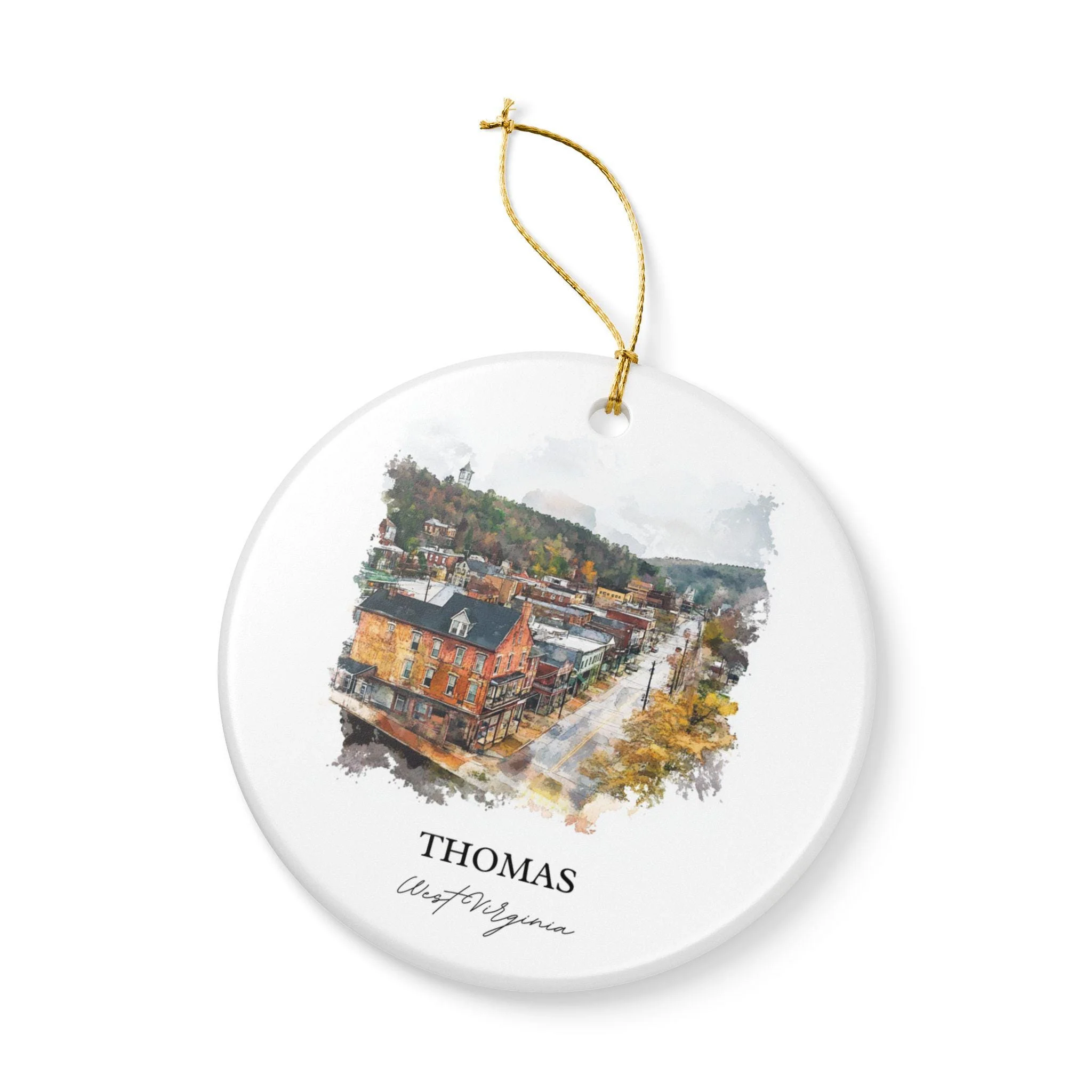 Thomas WV Ornament: Unique Thomas Souvenir, Thomas West Virginia Xmas Decor, and Authentic West Virginia Gift - Image 2