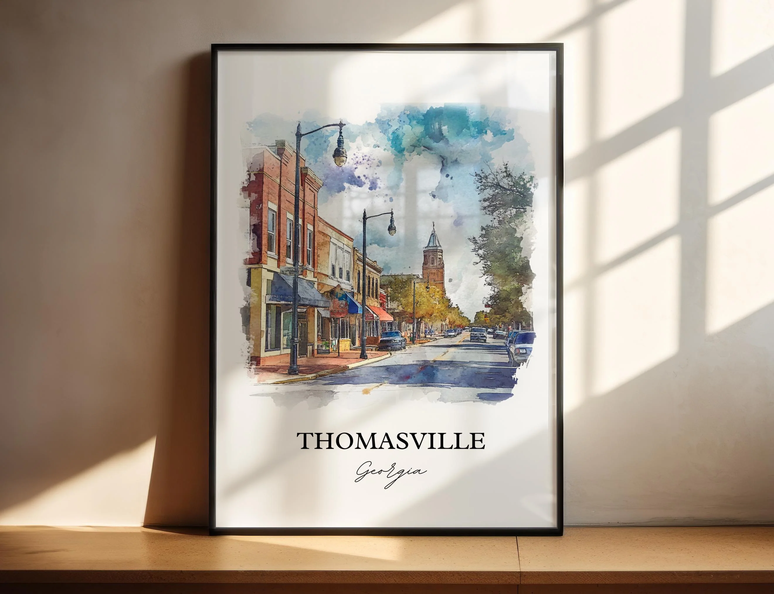 Thomasville, USA – Watercolor Art Print