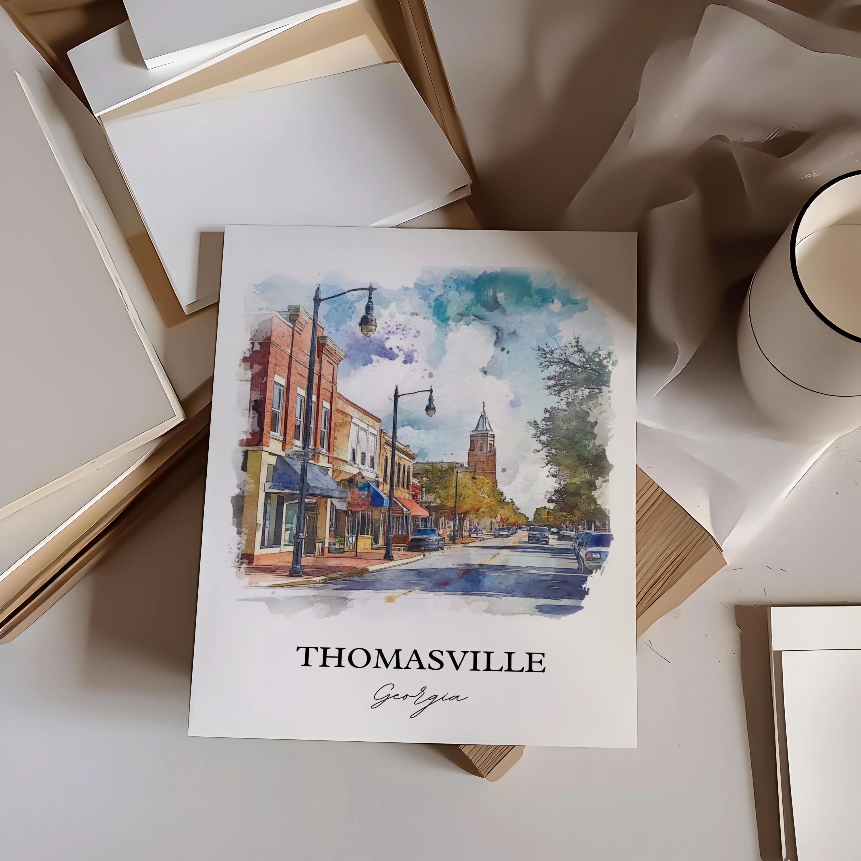 Thomasville, USA – Watercolor Art Print - Image 6