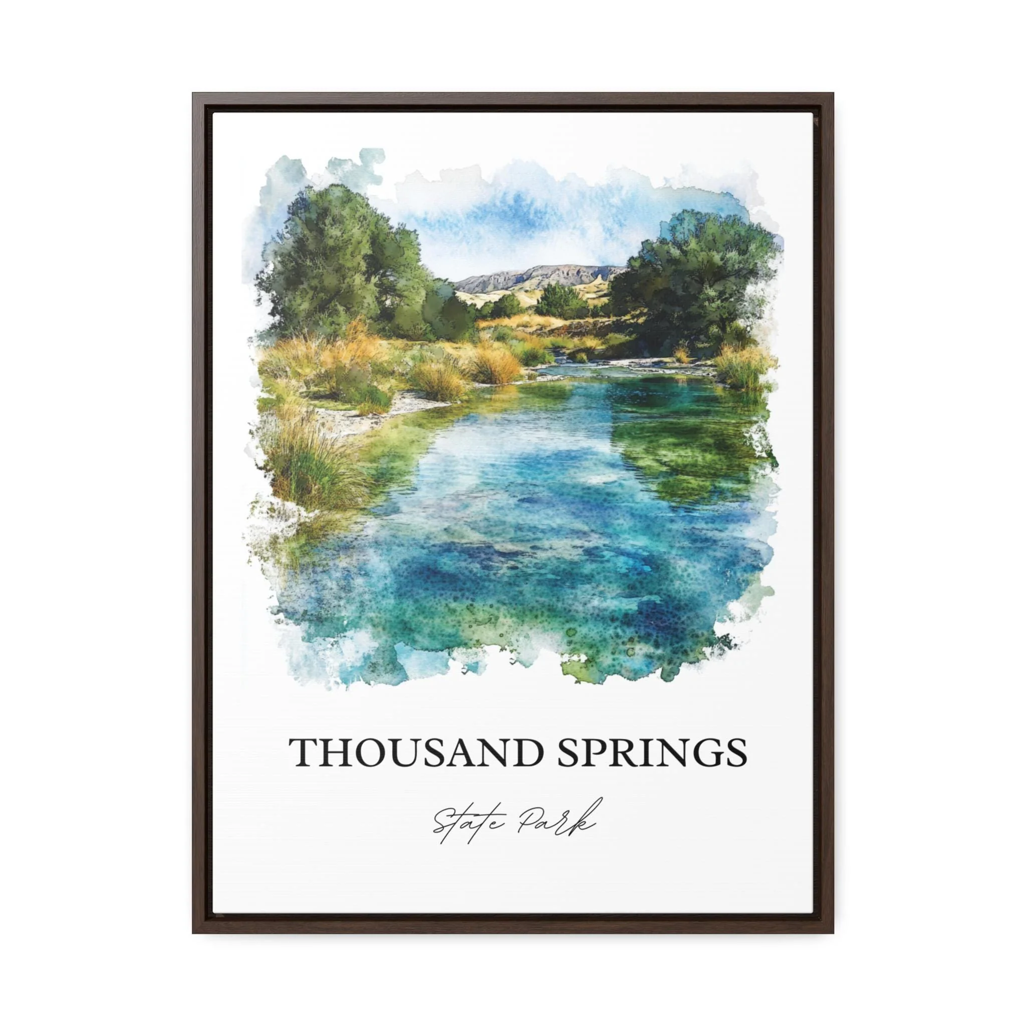 Thousand Springs State Park, Idaho, Idaho – Watercolor Art Print - Image 7