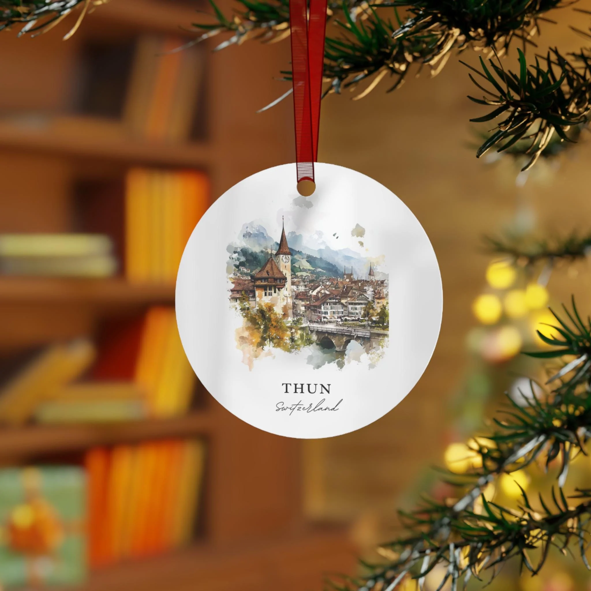 Thun Switzerland Ornament: Unique Thun Souvenir, Lake Thun Xmas Decor, and Authentic Thun Switzerland Gift - Image 2
