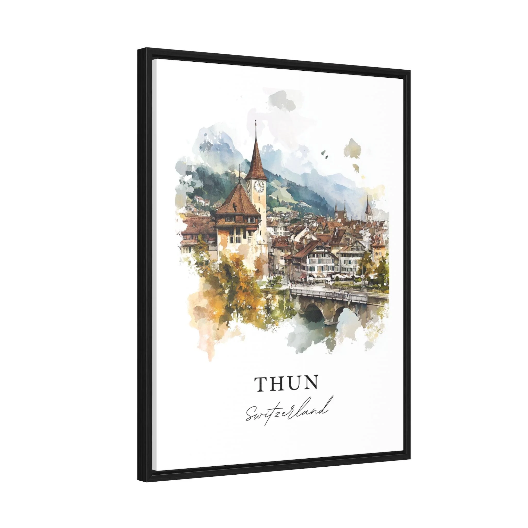 Thun, Switzerland – Watercolor Art Print - Image 6