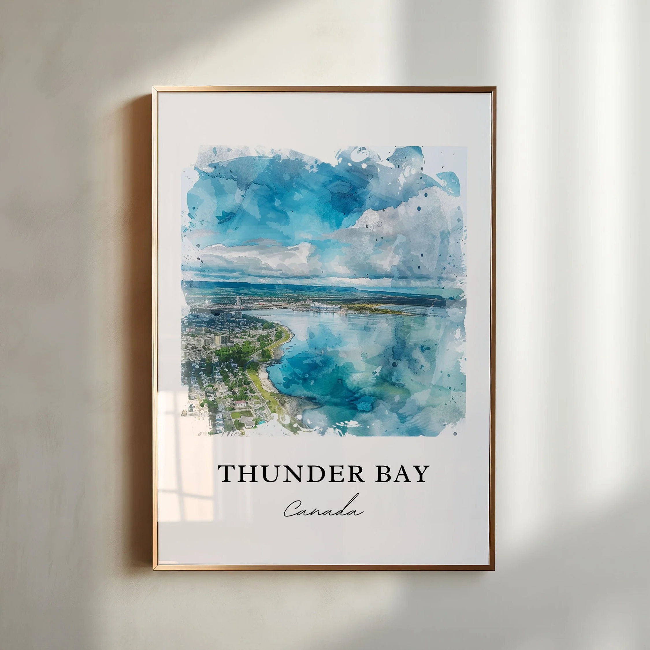Thunder Bay, Ontario – Watercolor Art Print