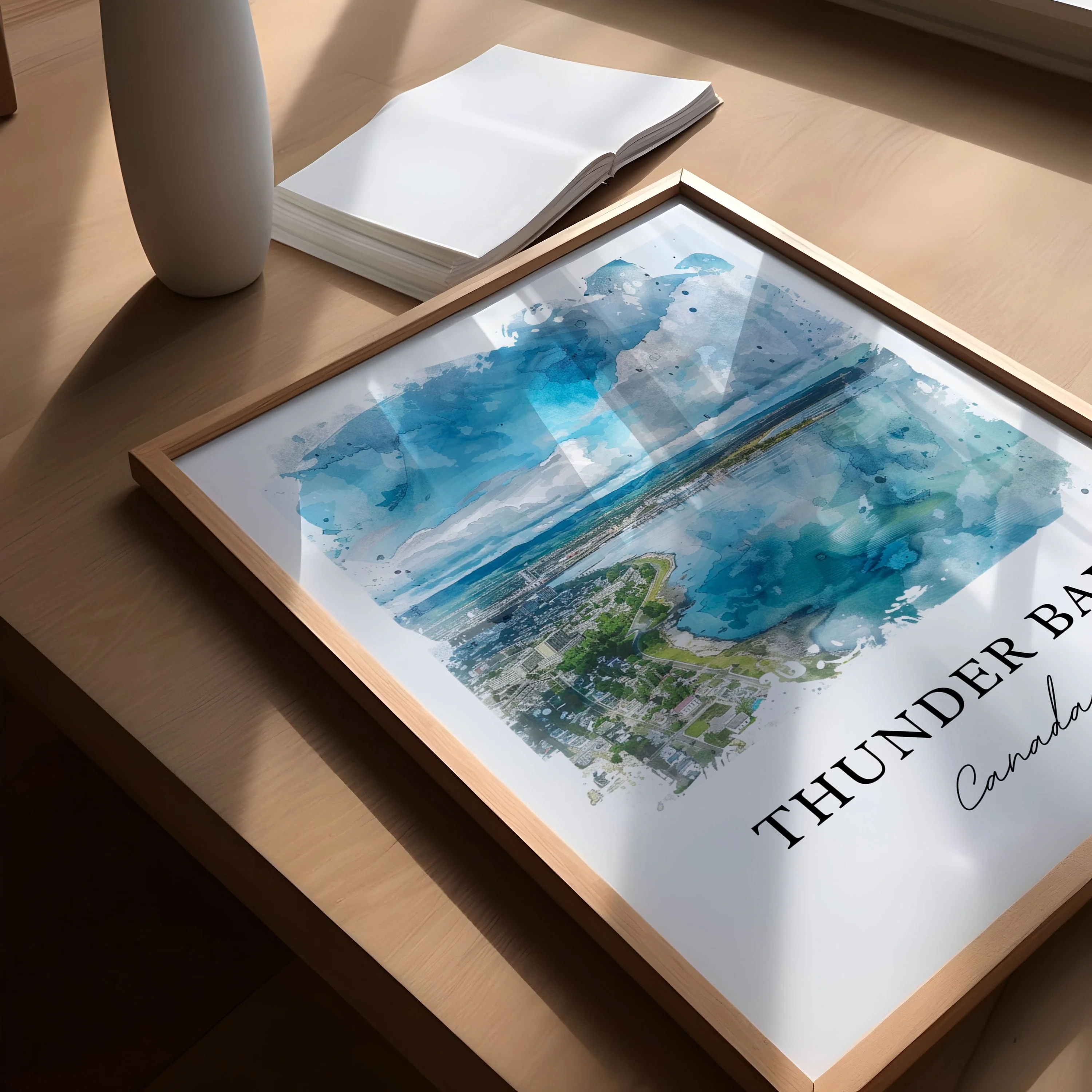 Thunder Bay, Ontario – Watercolor Art Print - Image 3