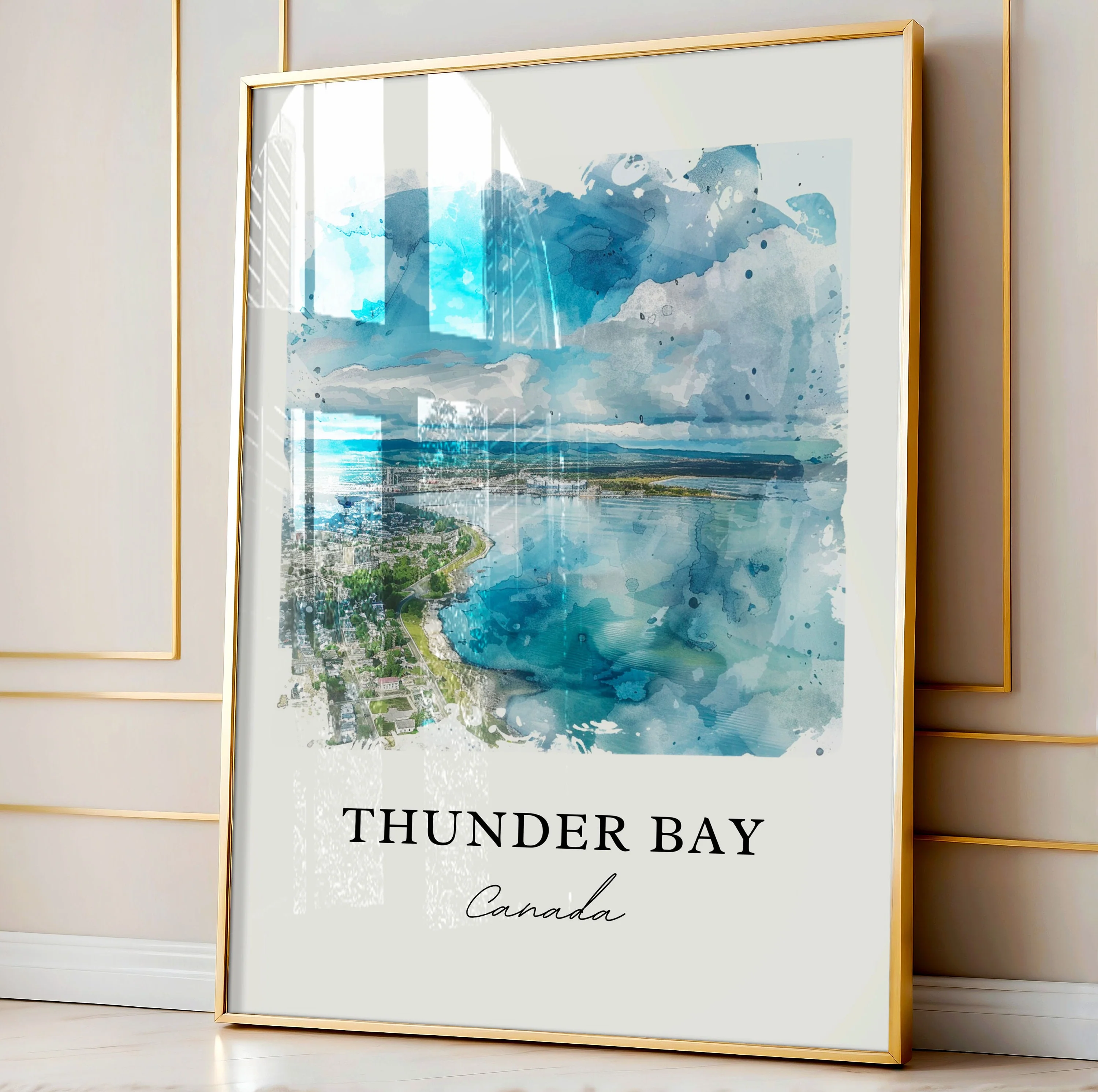 Thunder Bay, Ontario – Watercolor Art Print - Image 4
