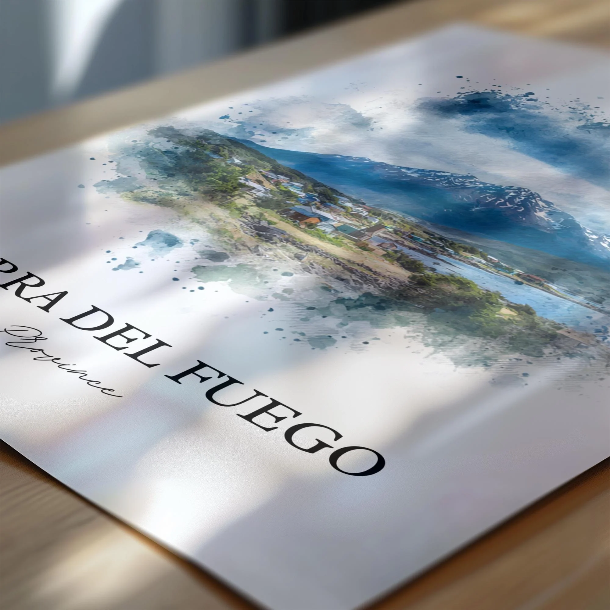 Tierra del Fuego, Chile – Watercolor Art Print - Image 2