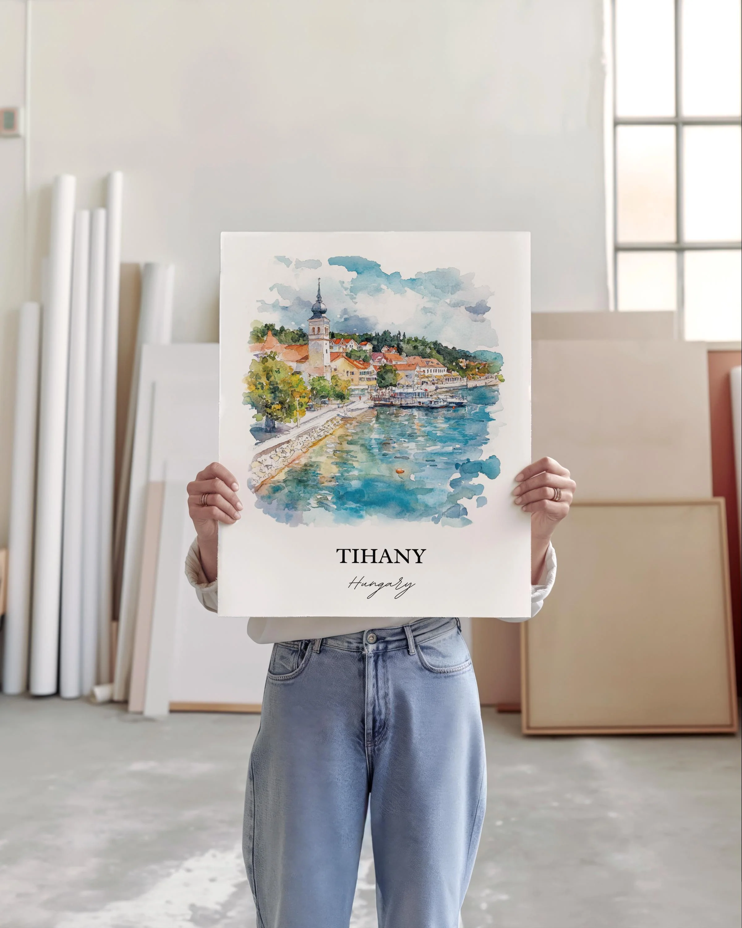 Tihany, Hungary – Watercolor Art Print - Image 6