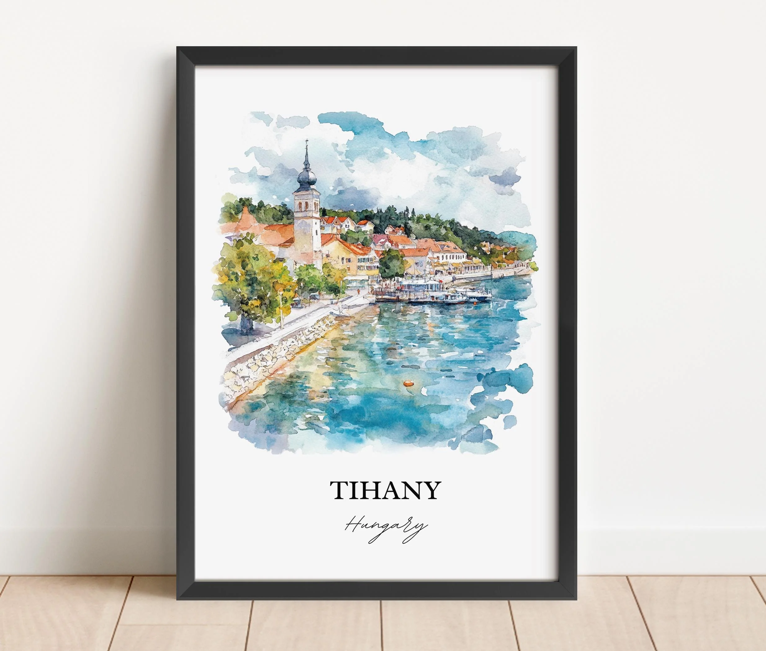 Tihany, Hungary – Watercolor Art Print - Image 5
