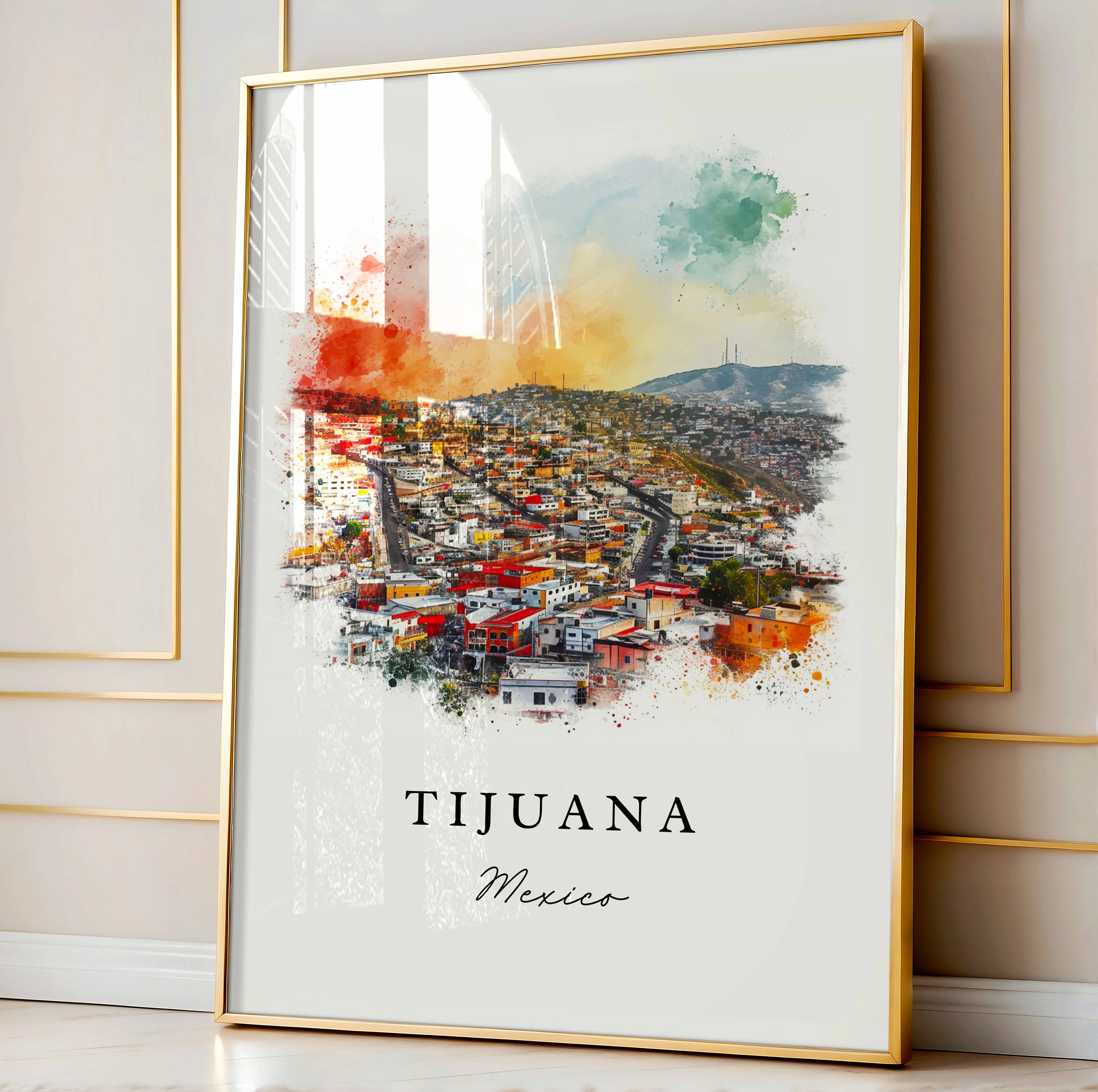Tijuana, Mexico – Watercolor Art Print - Image 4