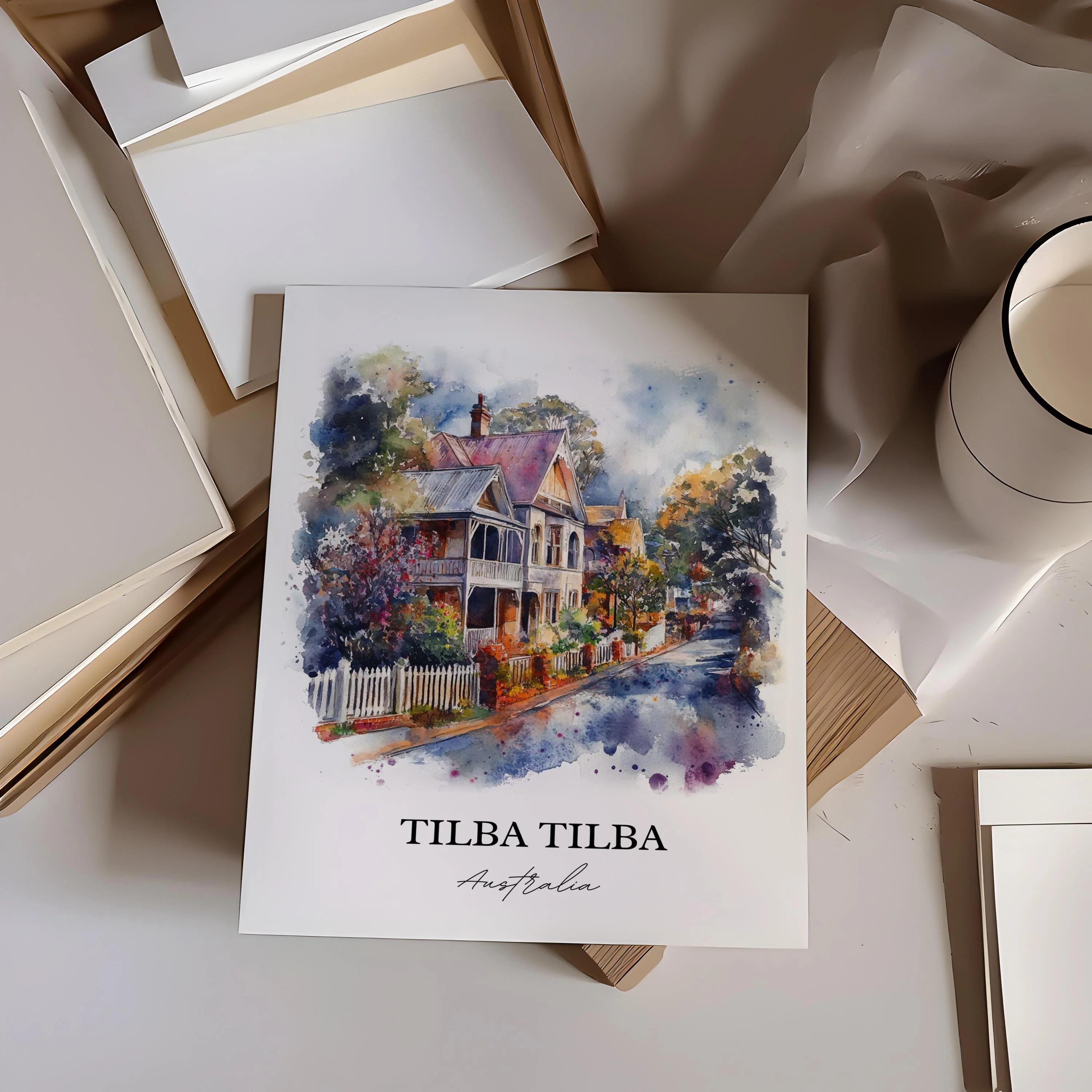 Tilba Tilba, Australia – Watercolor Art Print - Image 5
