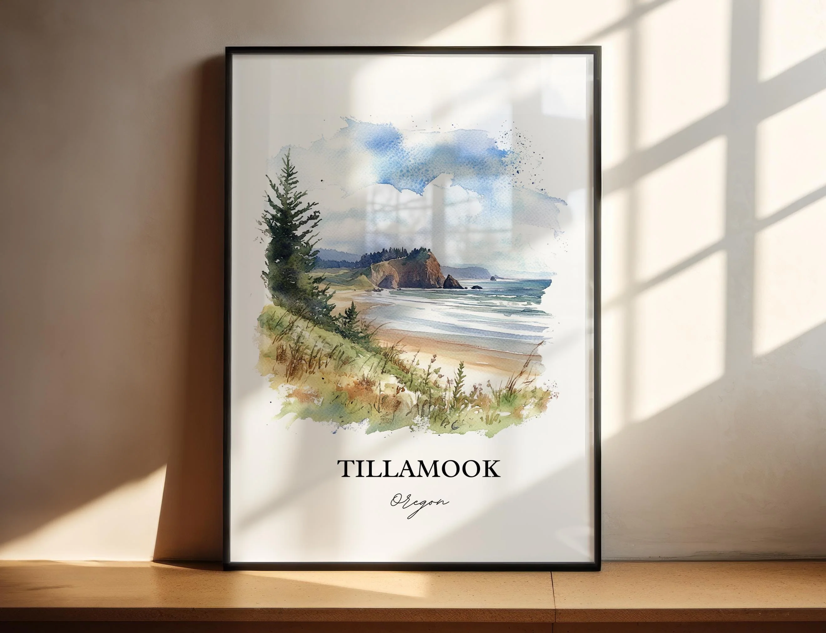 Tillamook, Oregon – Watercolor Art Print