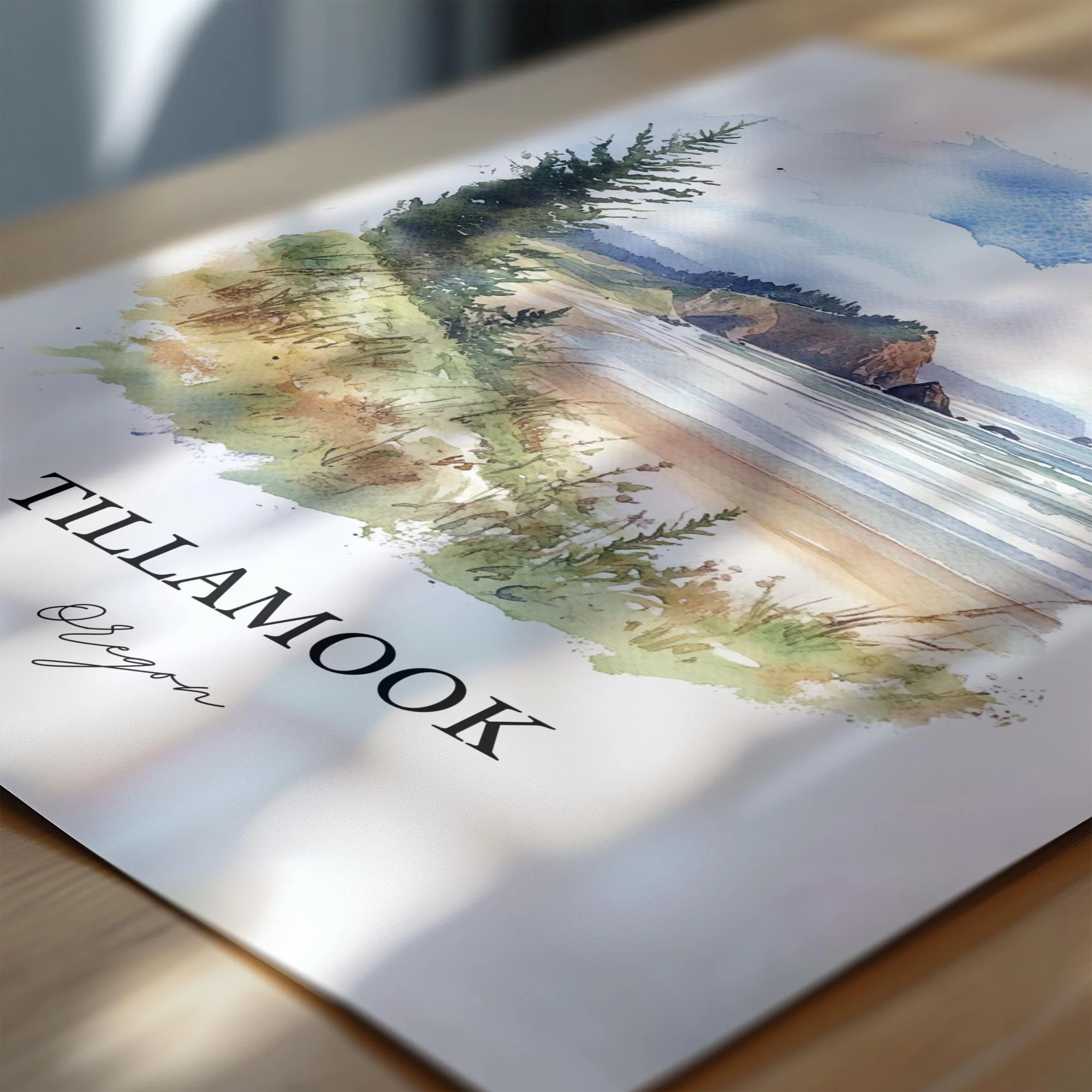 Tillamook, Oregon – Watercolor Art Print - Image 2