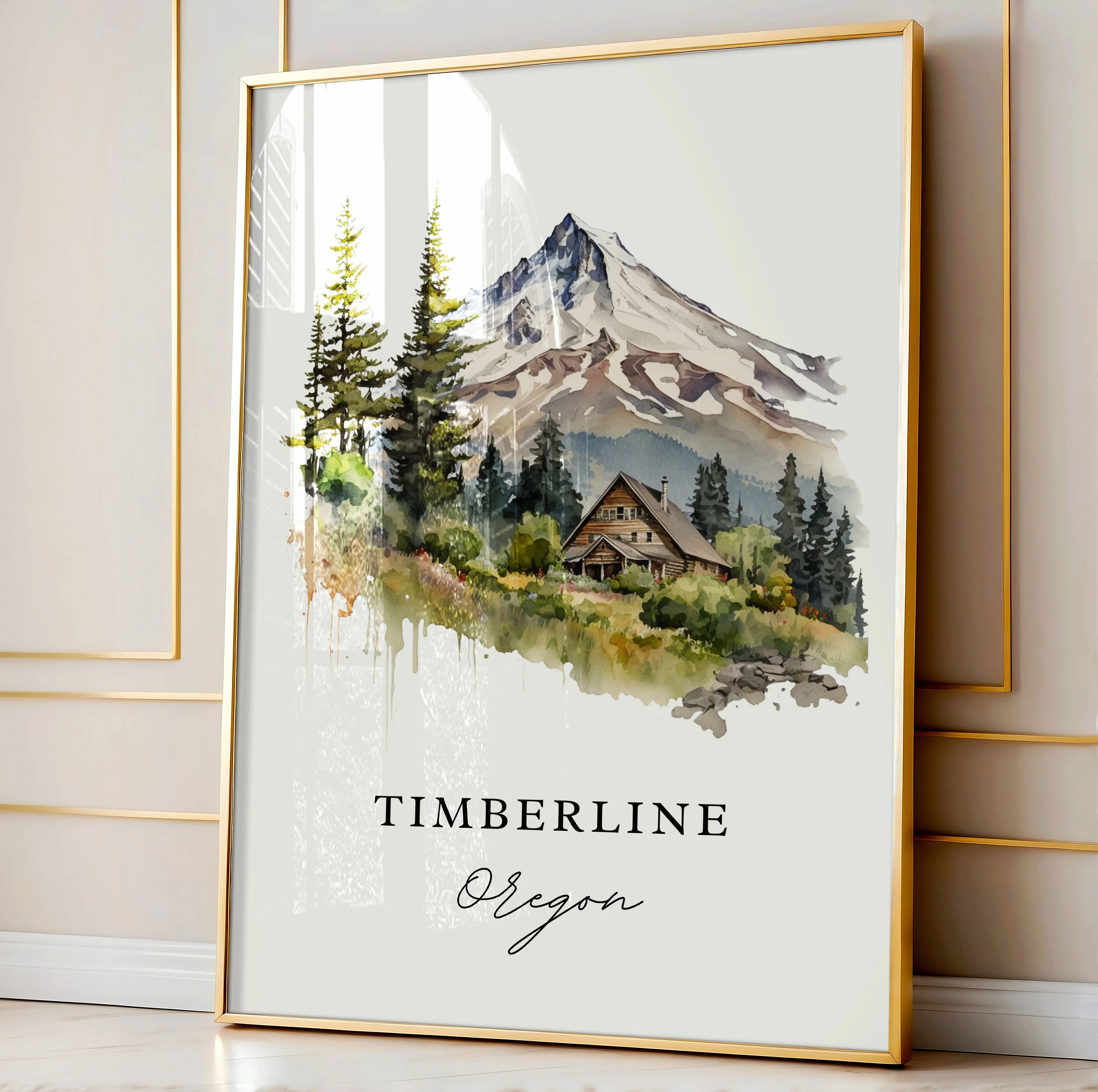 Timberline, Oregon, Oregon – Watercolor Art Print - Image 4