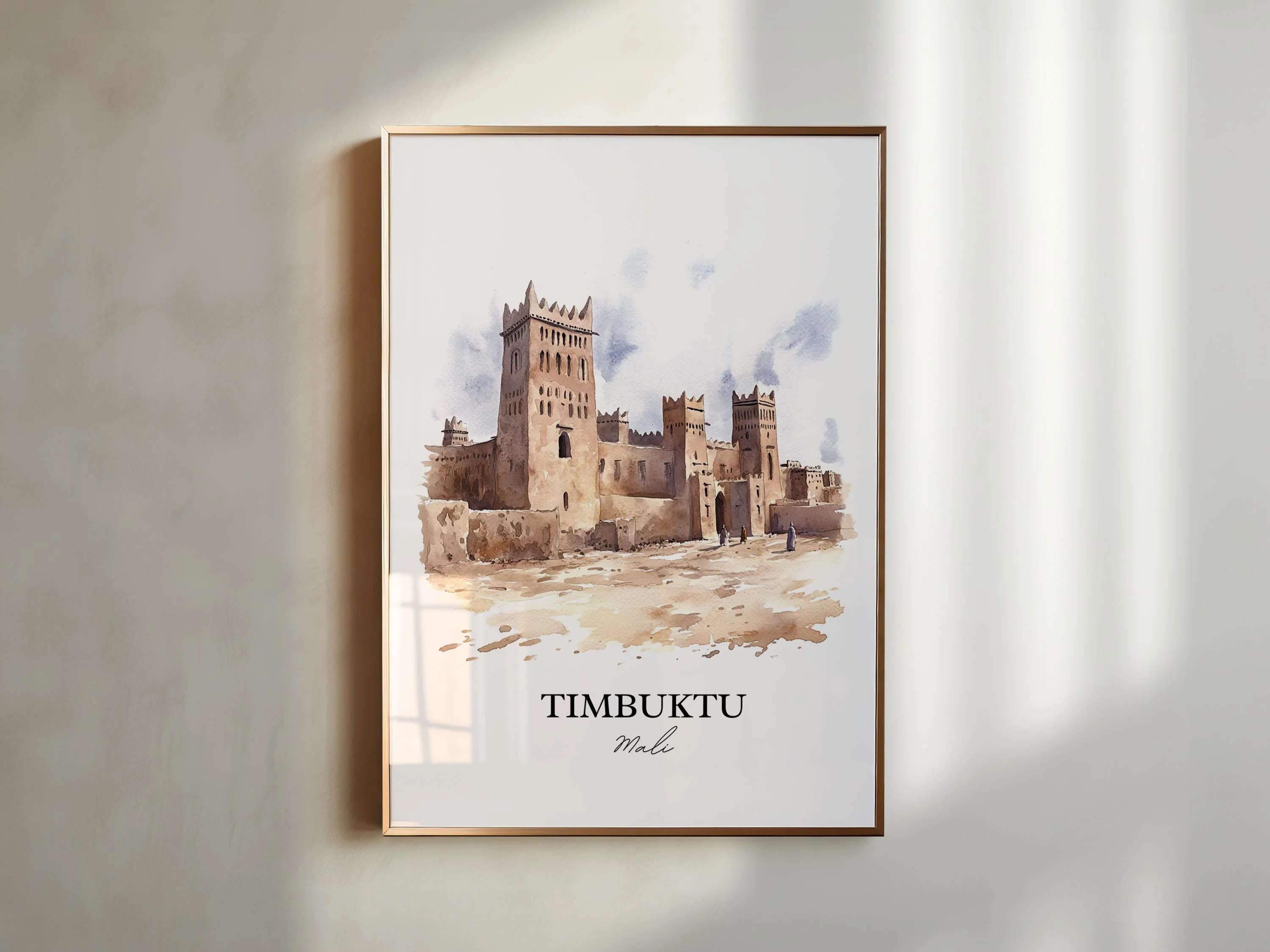 Timbuktu, Mali – Watercolor Art Print - Image 3