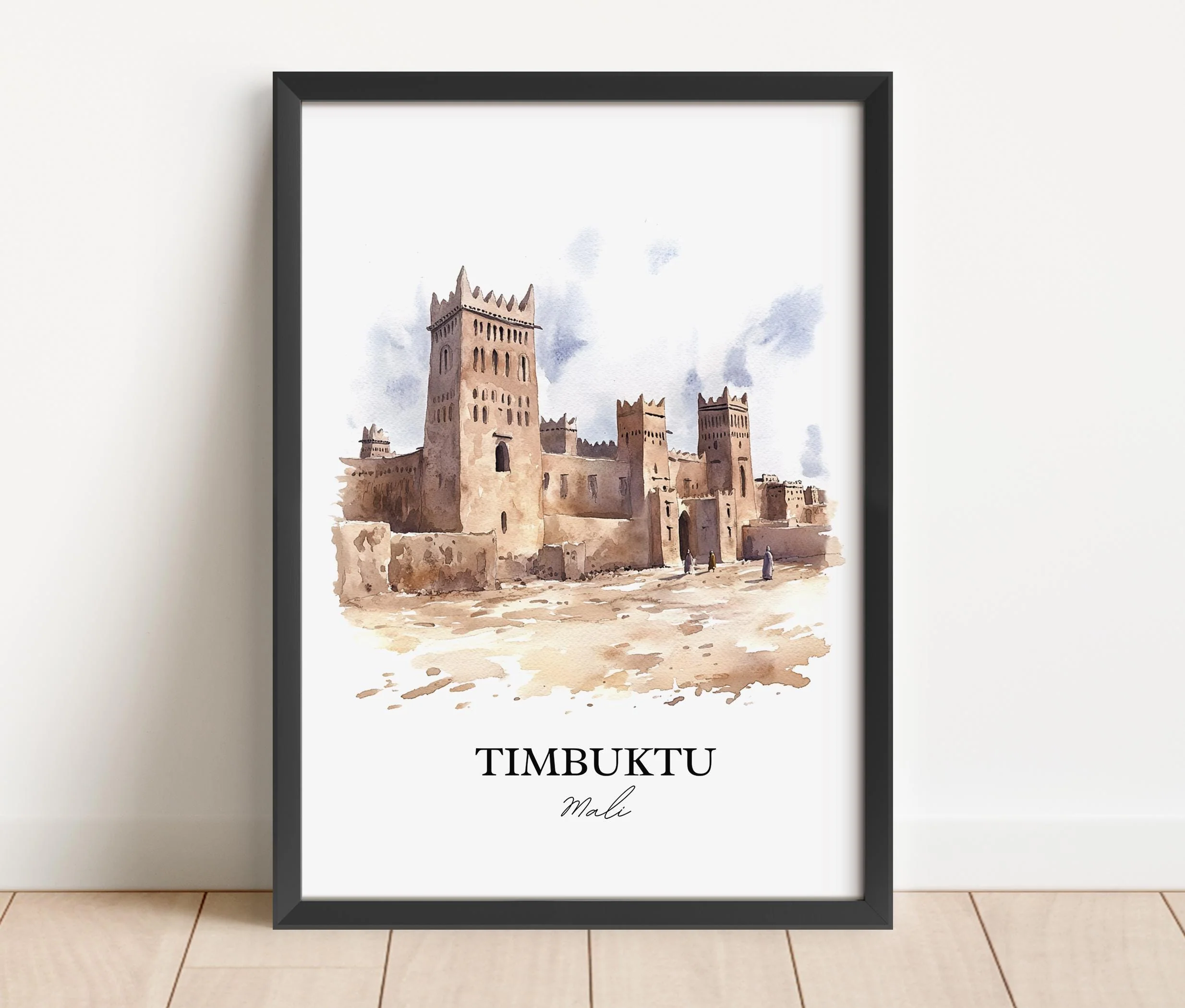 Timbuktu, Mali – Watercolor Art Print - Image 4
