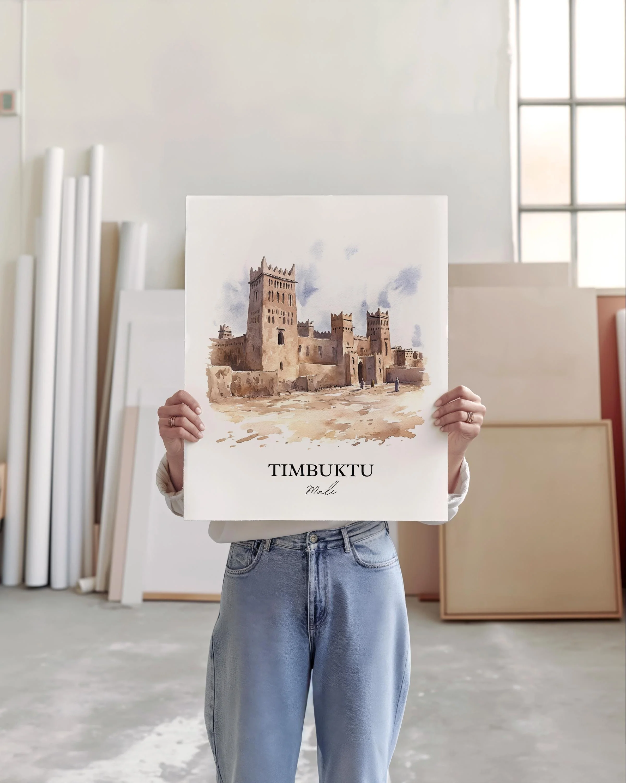 Timbuktu, Mali – Watercolor Art Print - Image 5